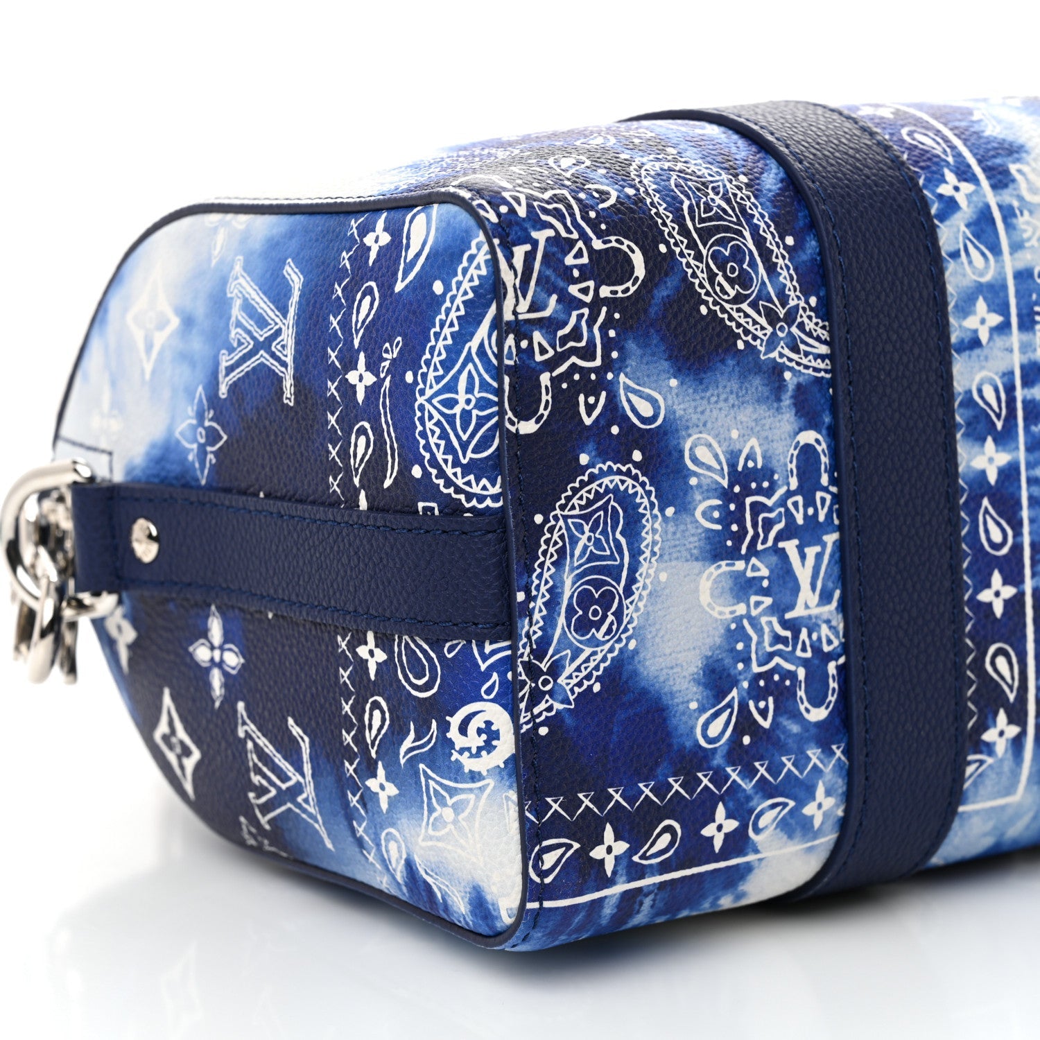 Cowhide Monogram Bandana City Keepall Blue