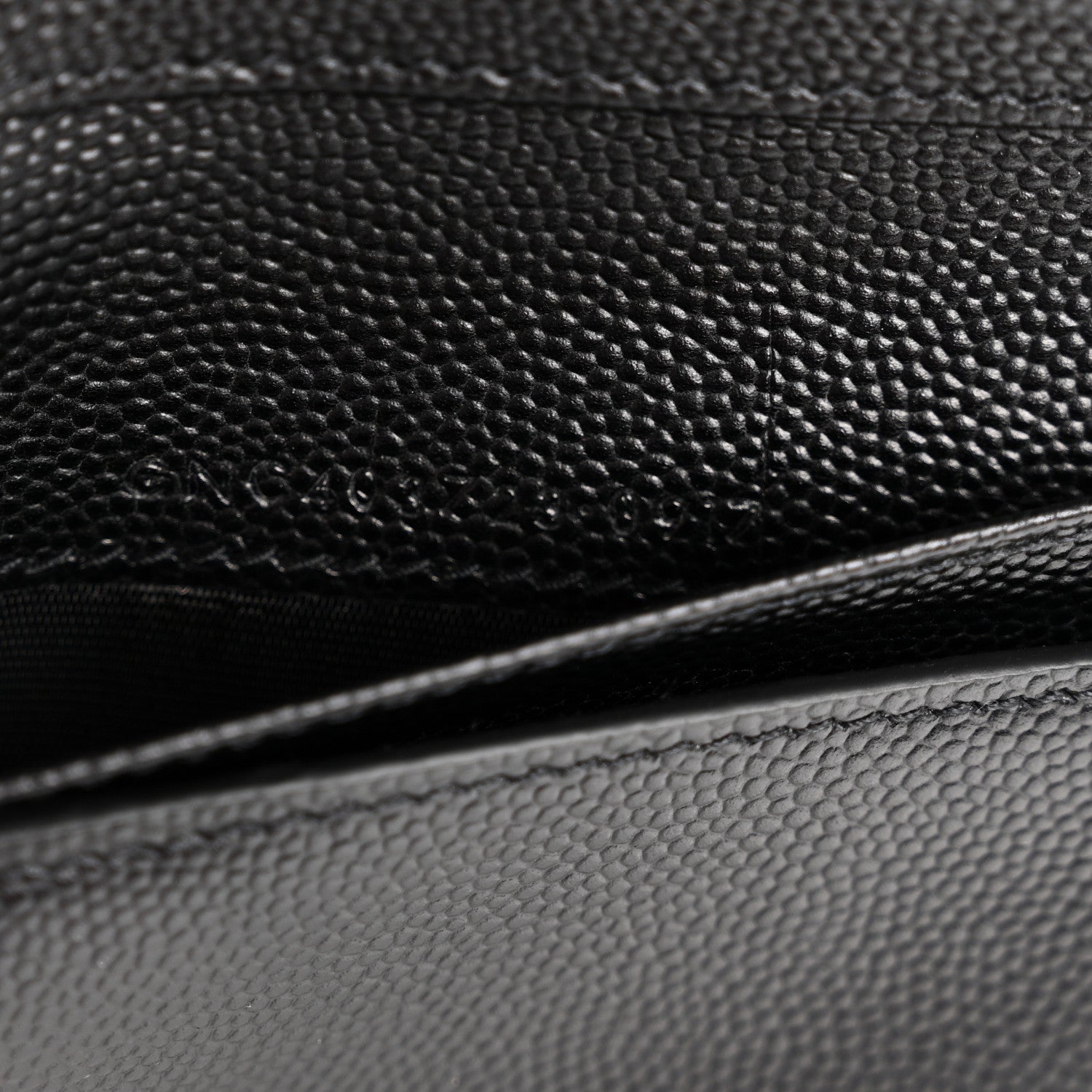 Grain De Poudre Matelasse Chevron Monogram Compact Zip Around Wallet Black