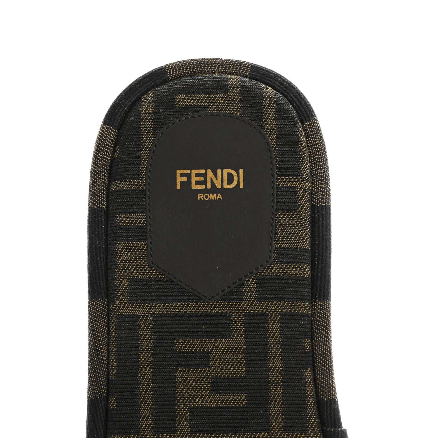 Jacquard Womens FF Sunshine Flatform Slide Sandals 39.5 Tabacco Black