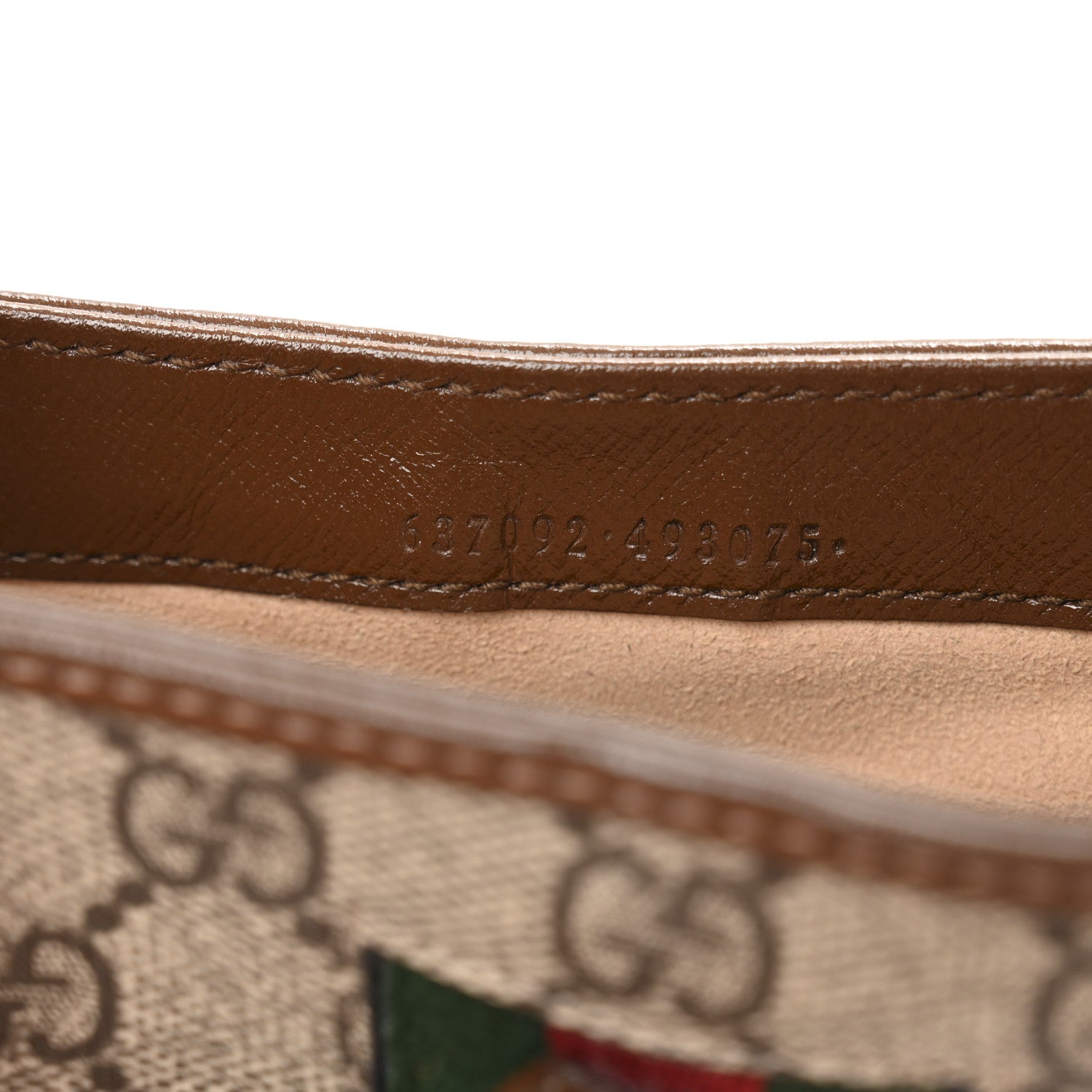 GG Supreme Monogram Azalea Calfskin Web Mini Jackie 1961 Hobo Beige Ebony Brown Sugar