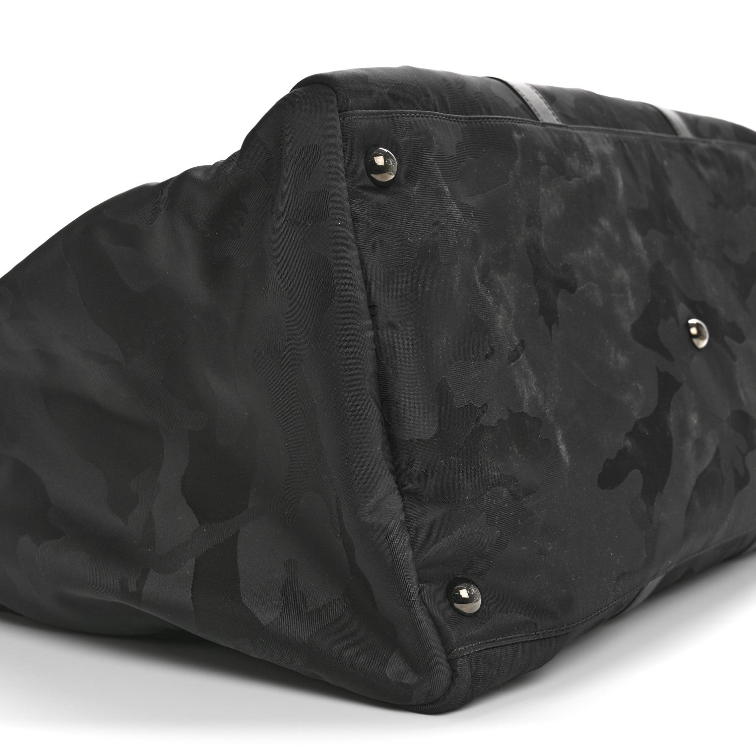 Nylon Camouflage Travel Duffle Black