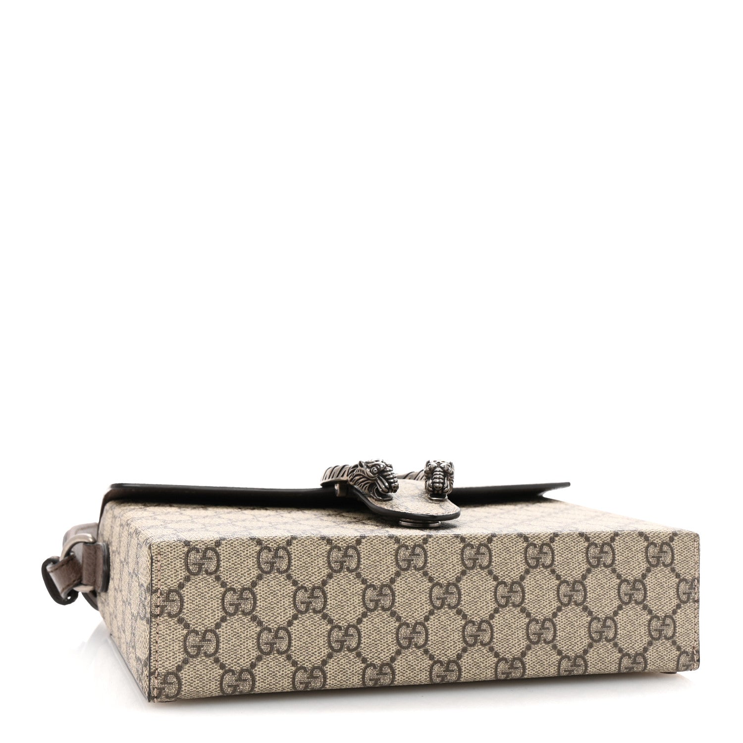 GG Supreme Monogram Web Medium Dionysus Messenger Brown