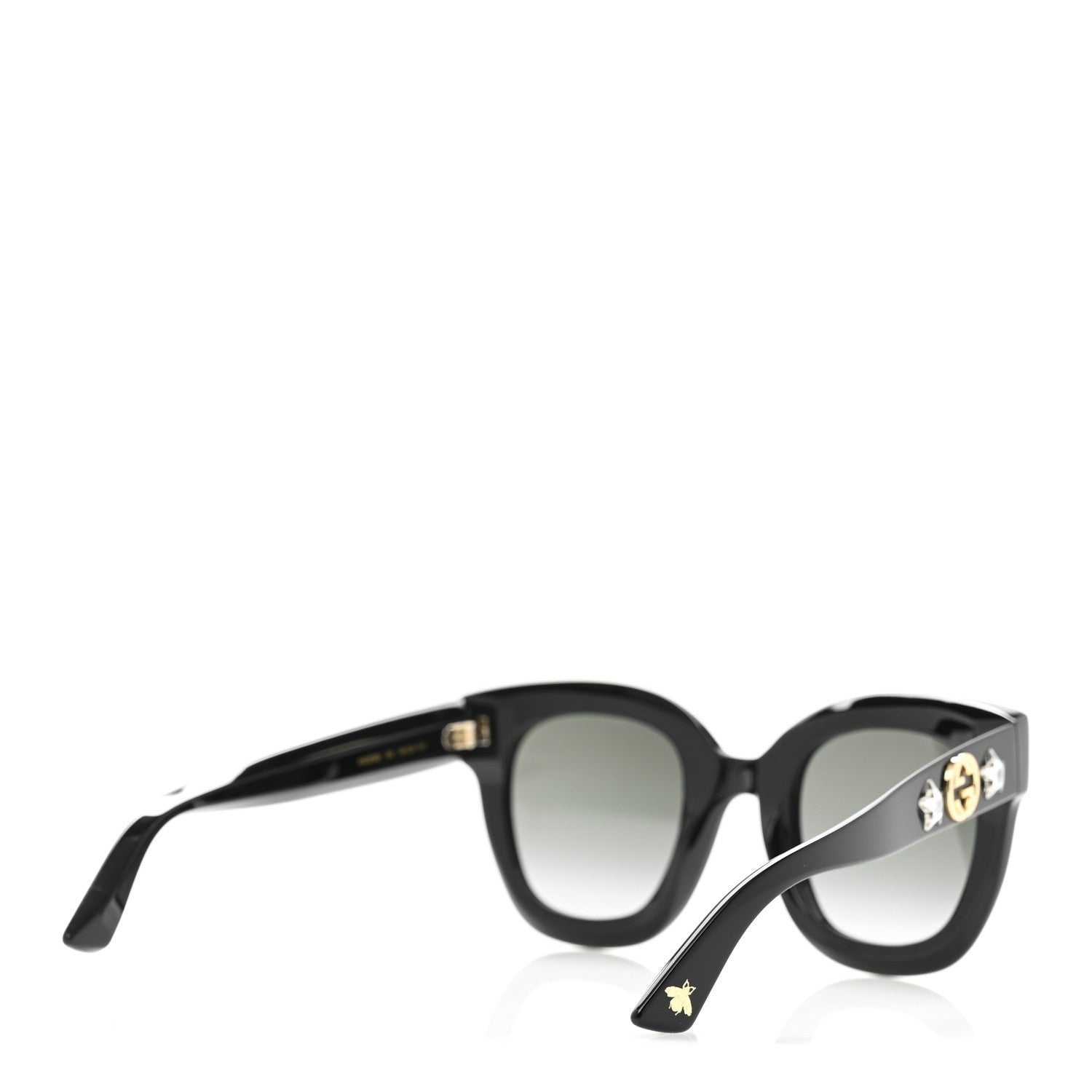 Acetate Crystal Star Round Frame Sunglasses GG0208S Black