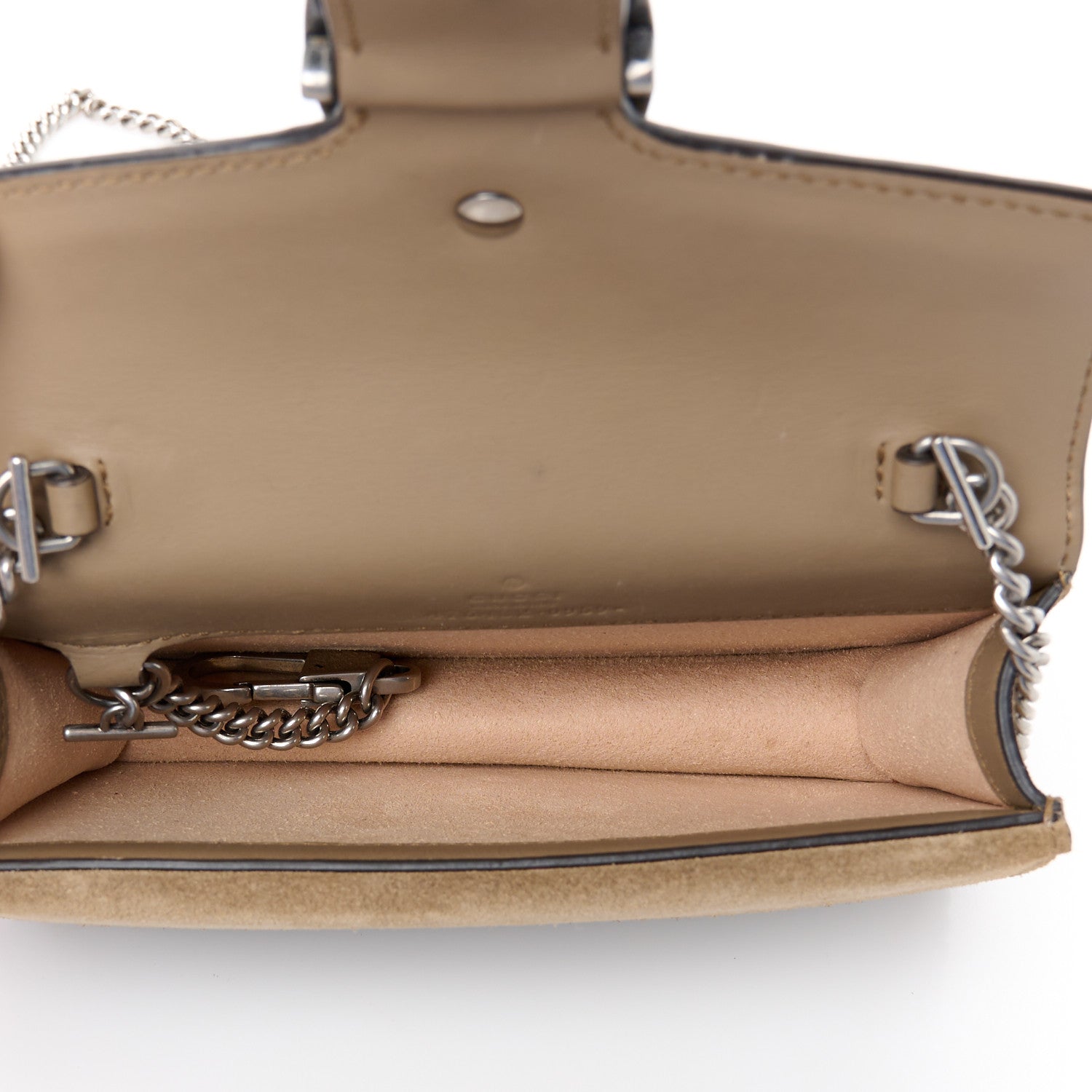 GG Supreme Monogram Super Mini Dionysus Shoulder Bag Taupe