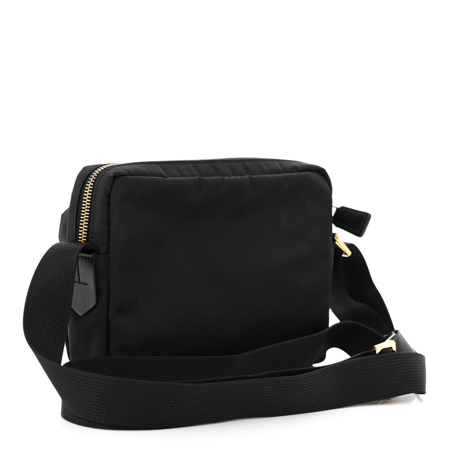 Nylon Logo Messenger Bag Black
