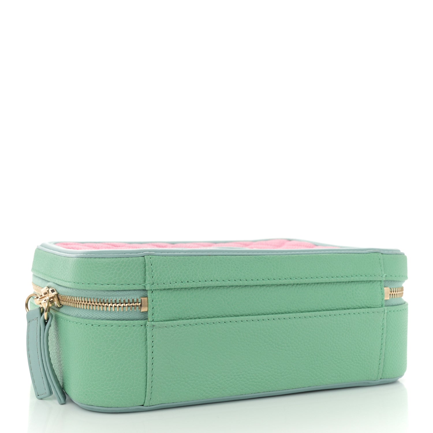Caviar Quilted Medium CC Filigree Vanity Case Pink Green Blue