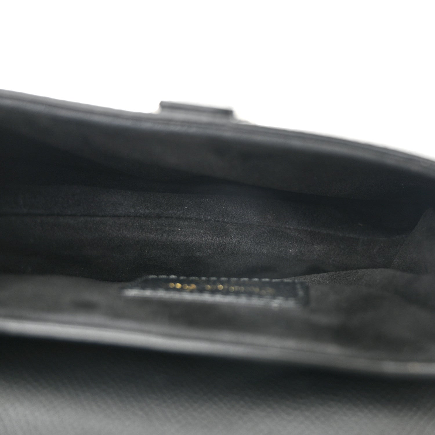 Grained Calfskin Mini Saddle Bag Black