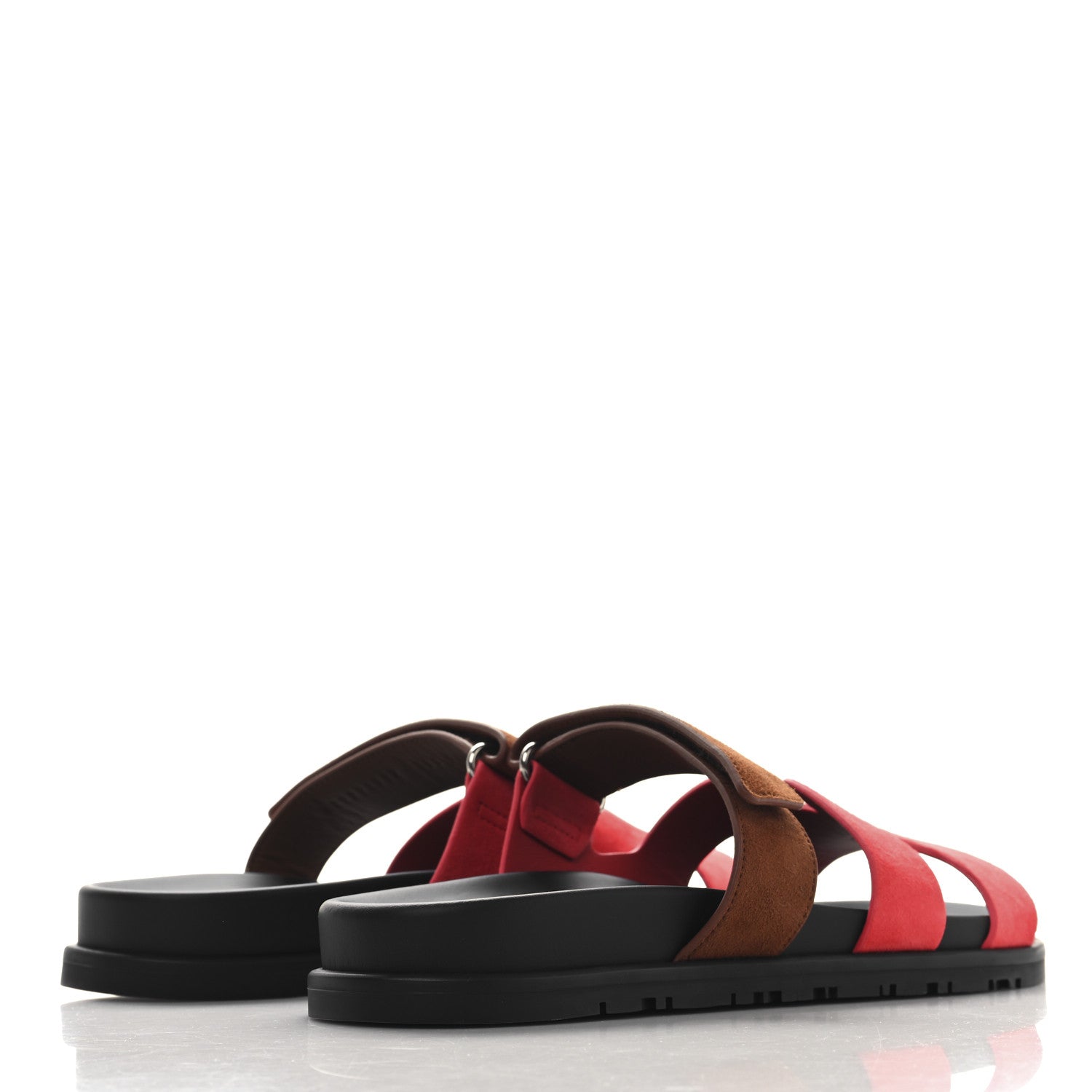 Suede Goatskin Womens Chypre Sandals Rouge Cinétique 38.5 Rouge Cinétique Gold