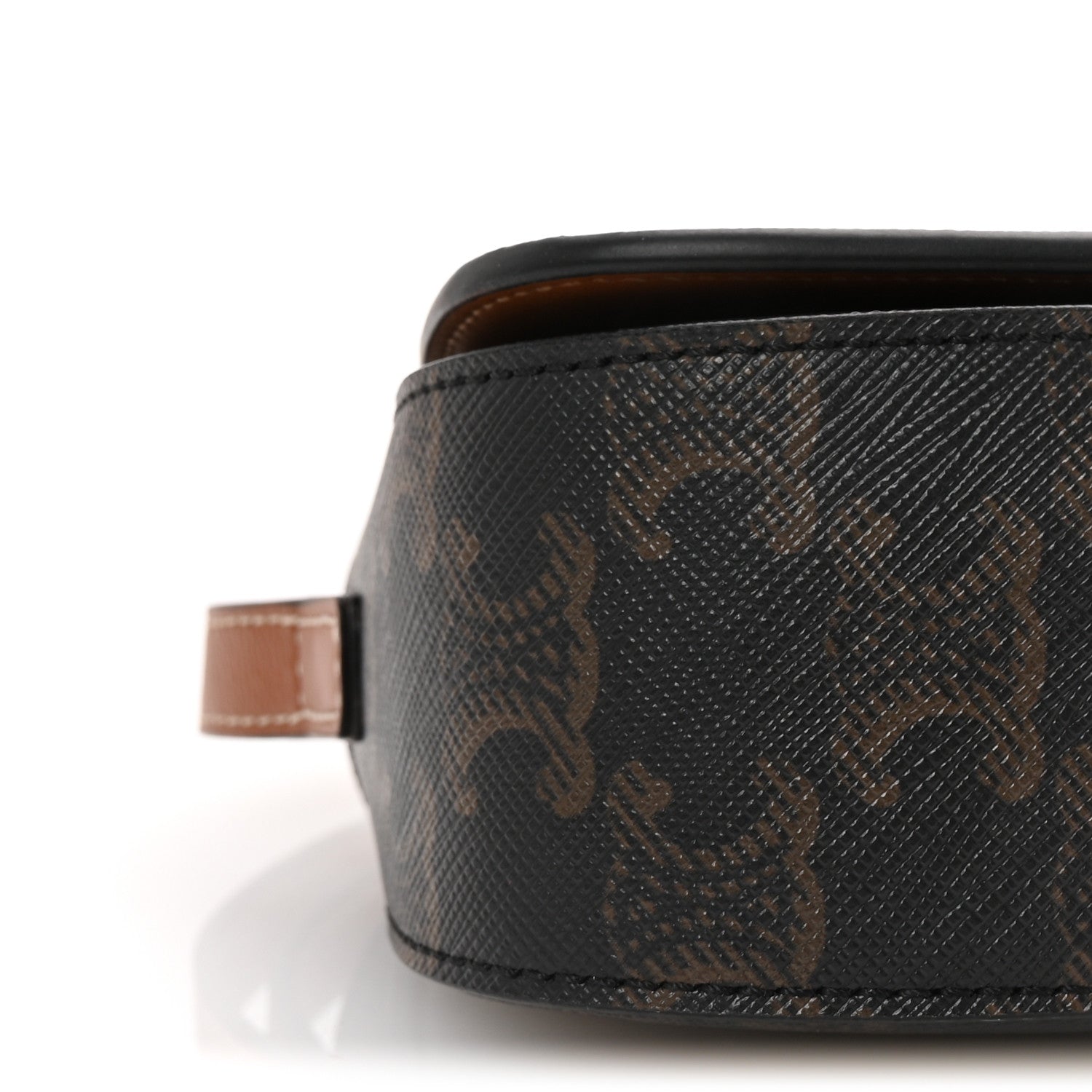 Triomphe Canvas Calfskin Tabou Clutch on Strap Tan