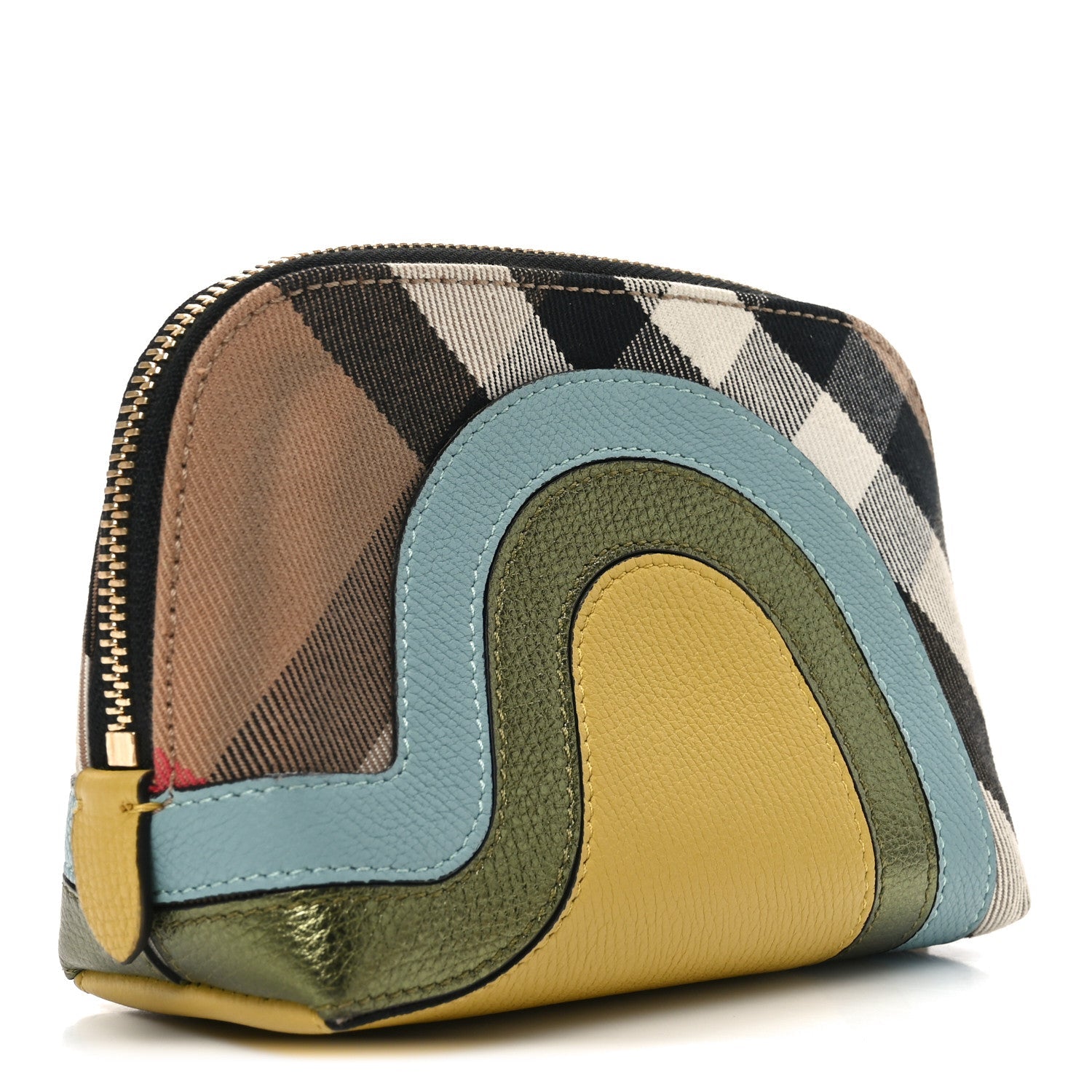 House Check Pop Elements Small Beauty Cosmetic Pouch Pale Opal