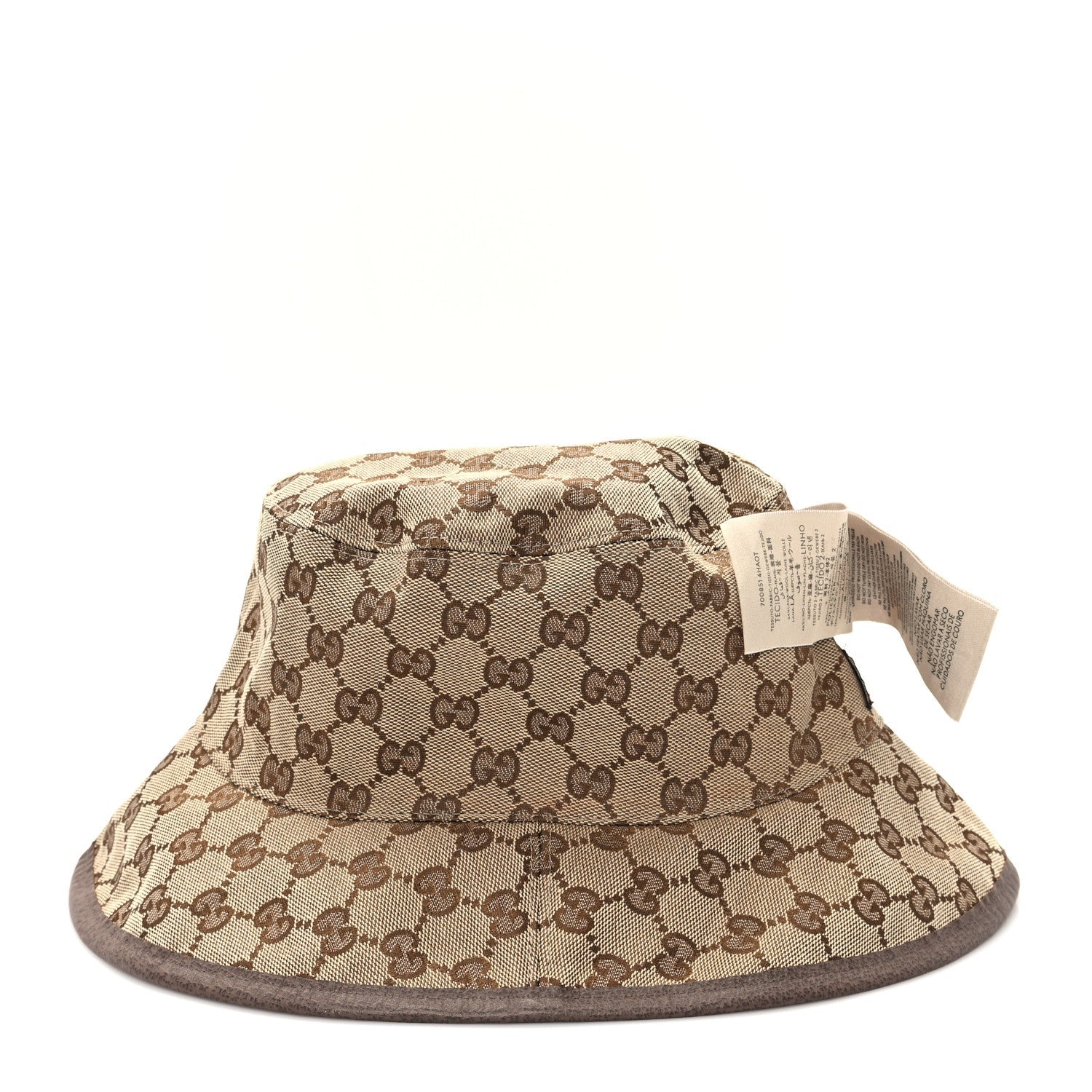 Monogram Plaid Bob Double Back Reversible Bucket Hat L Beige