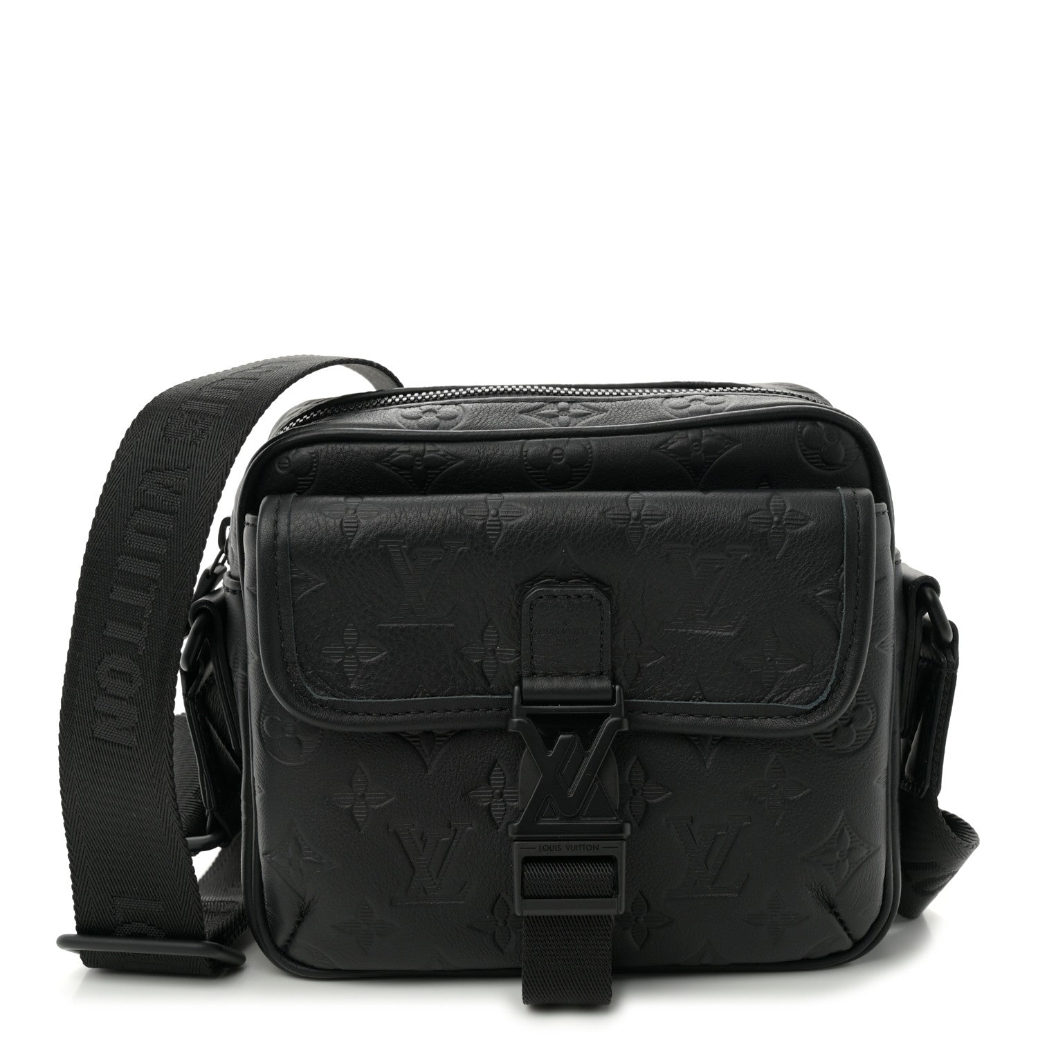 Calfskin Monogram Shadow Getaway Messenger Black