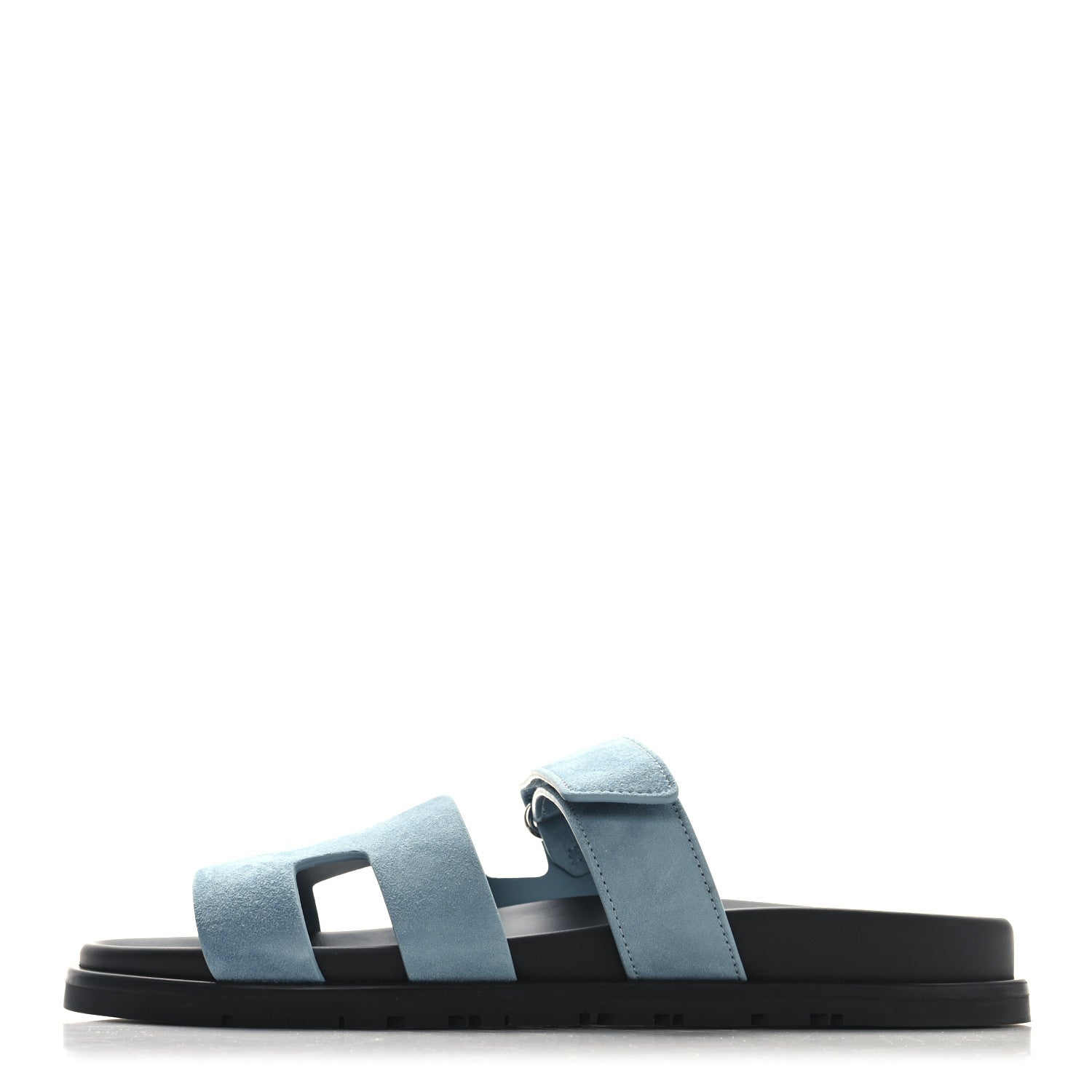 Suede Goatskin Womens Chypre Sandals 39 Bleu Mineral