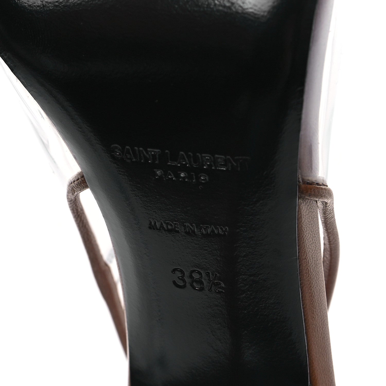 Calfskin PVC Jive 105 Rhinestone Pump 38.5 Macadamia