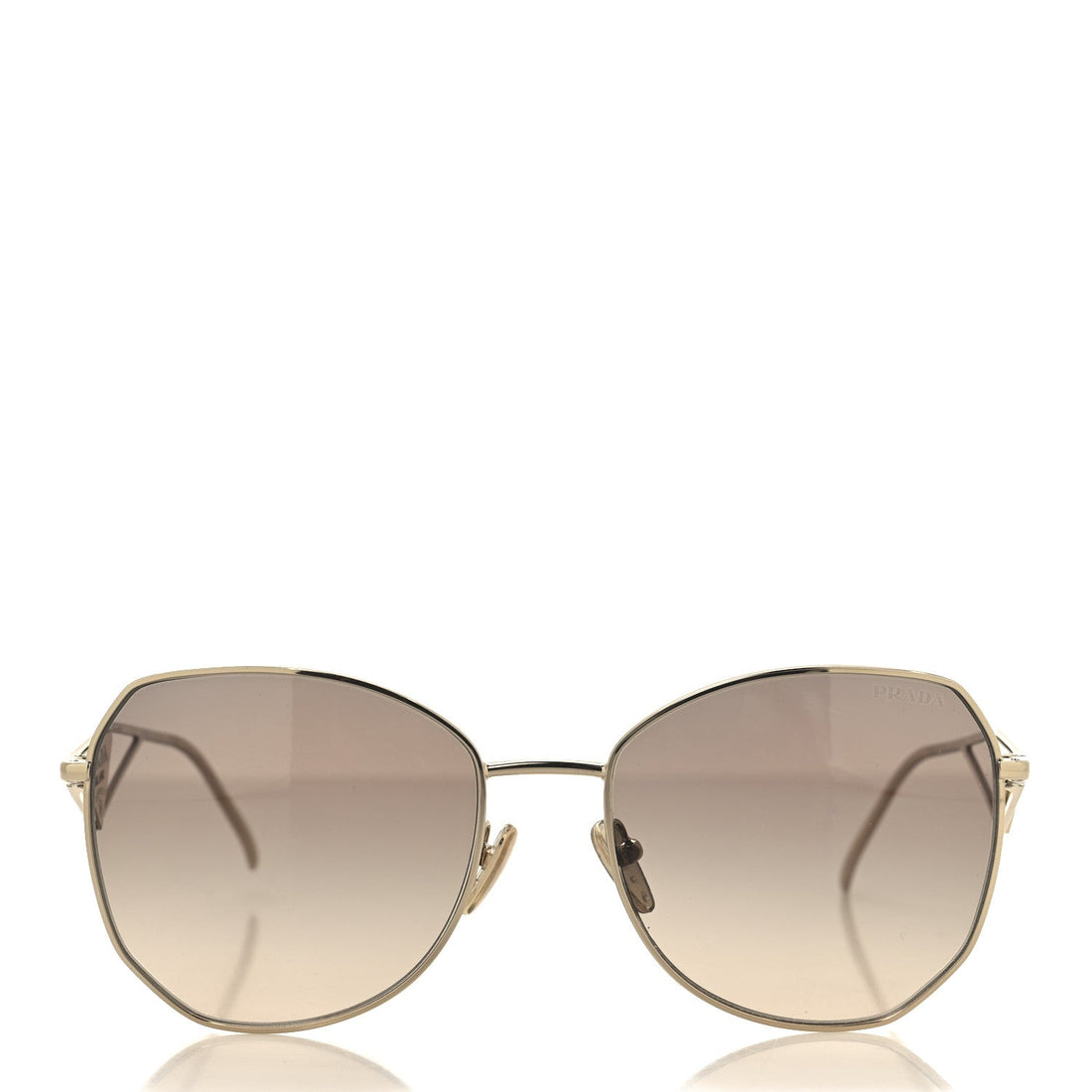 Metal Symbole Triangle Logo Sunglasses SPR57Y Anthracite Gray Cammeo Beige