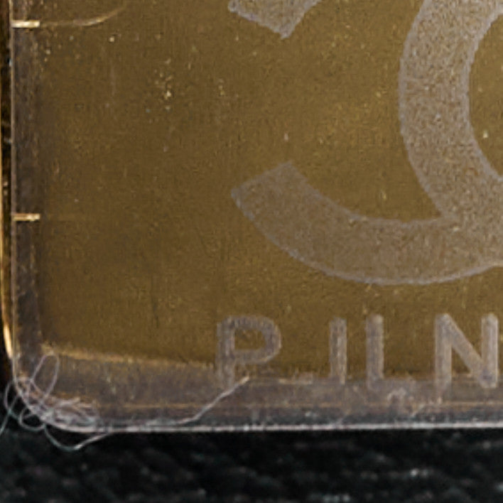 Caviar Quilted Mini Top Handle Flap Black