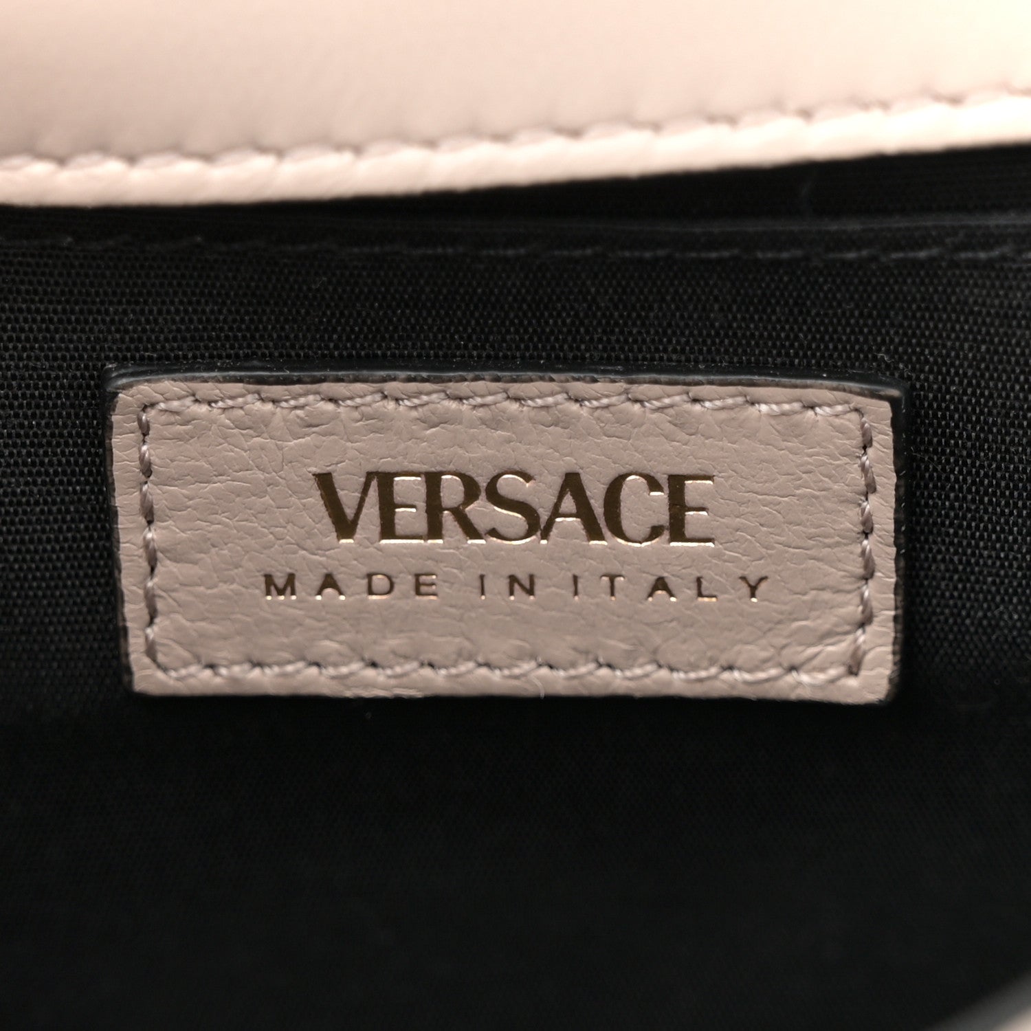 Nappa Quilted Medusa Medium Chain Crossbody Taupe