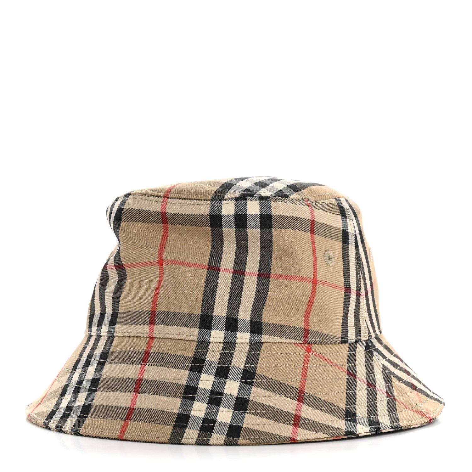 Technical Cotton Vintage Check Bucket Hat S Archive Beige