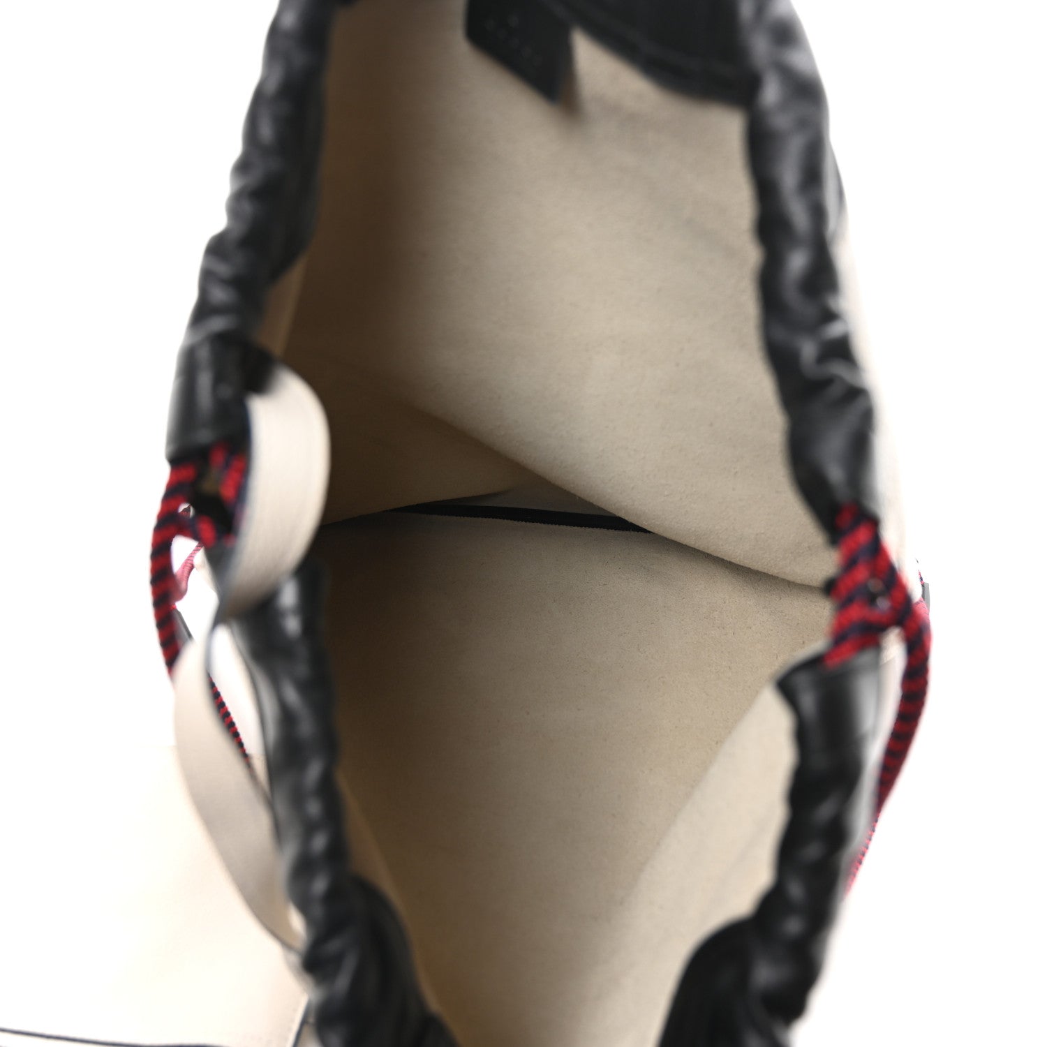 Calfskin Logo Drawstring Backpack Mystic White