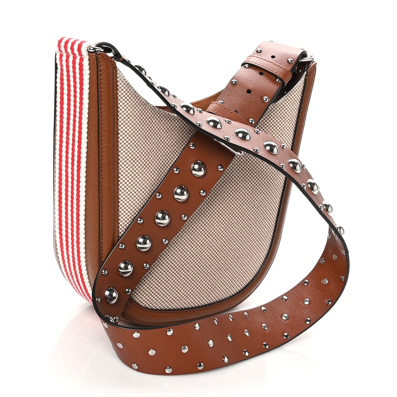 Raffia Calfskin Vlogo Small Antibes Hobo Bag Naturale Tobacco Selleria Bia Rosso