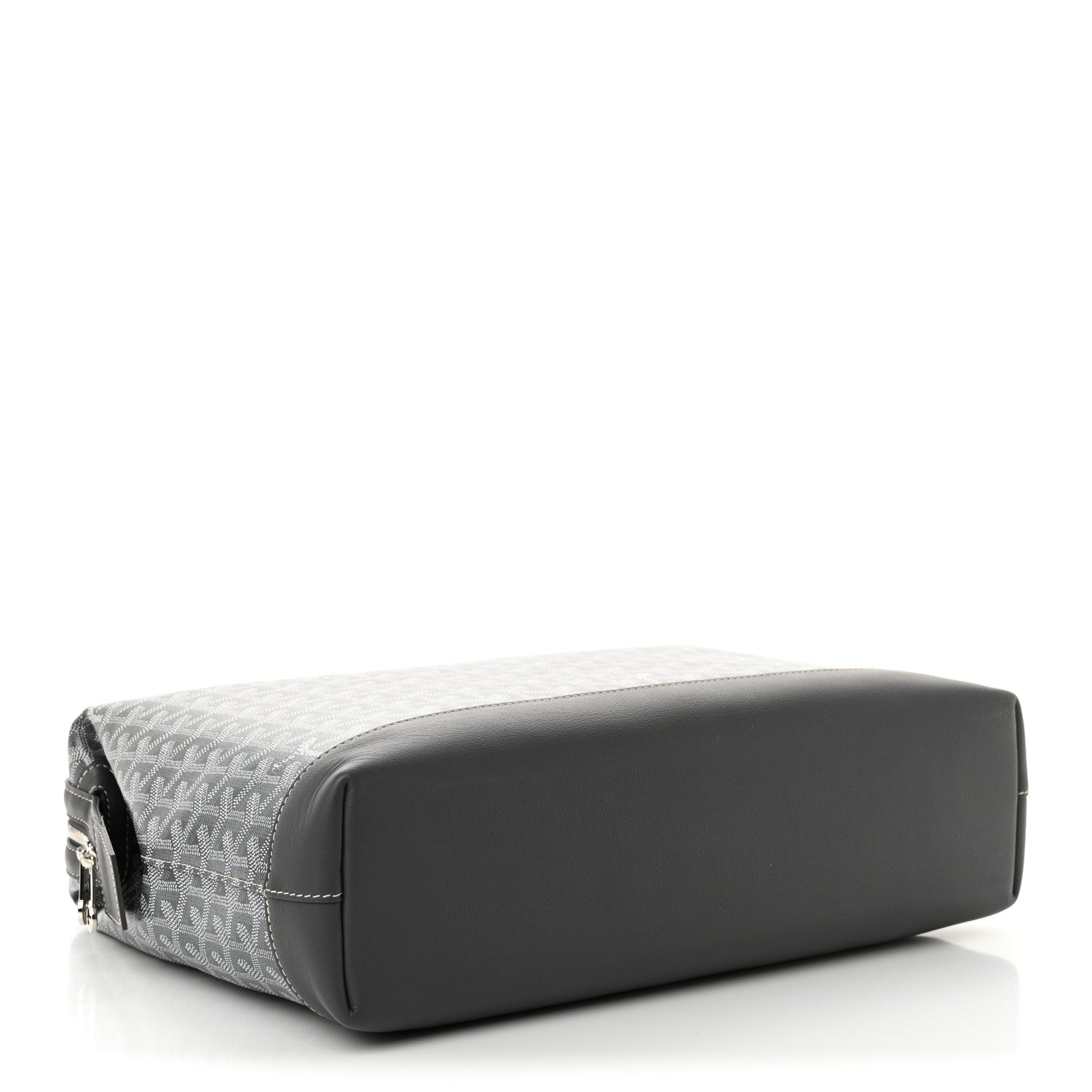 Goyardine Calfskin Cisalpin Document Case Grey