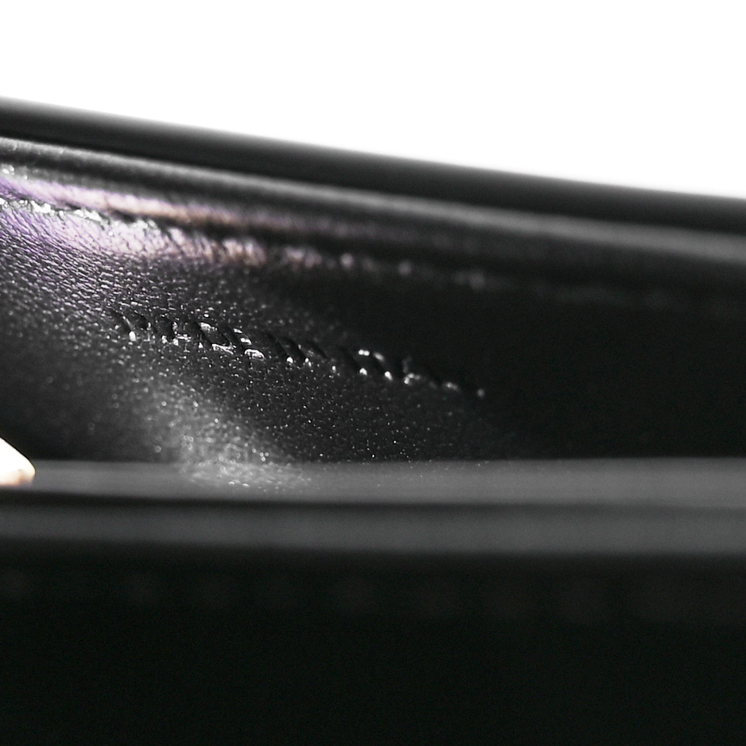 Shiny Calfskin Triomphe Mini Besace Clea Black