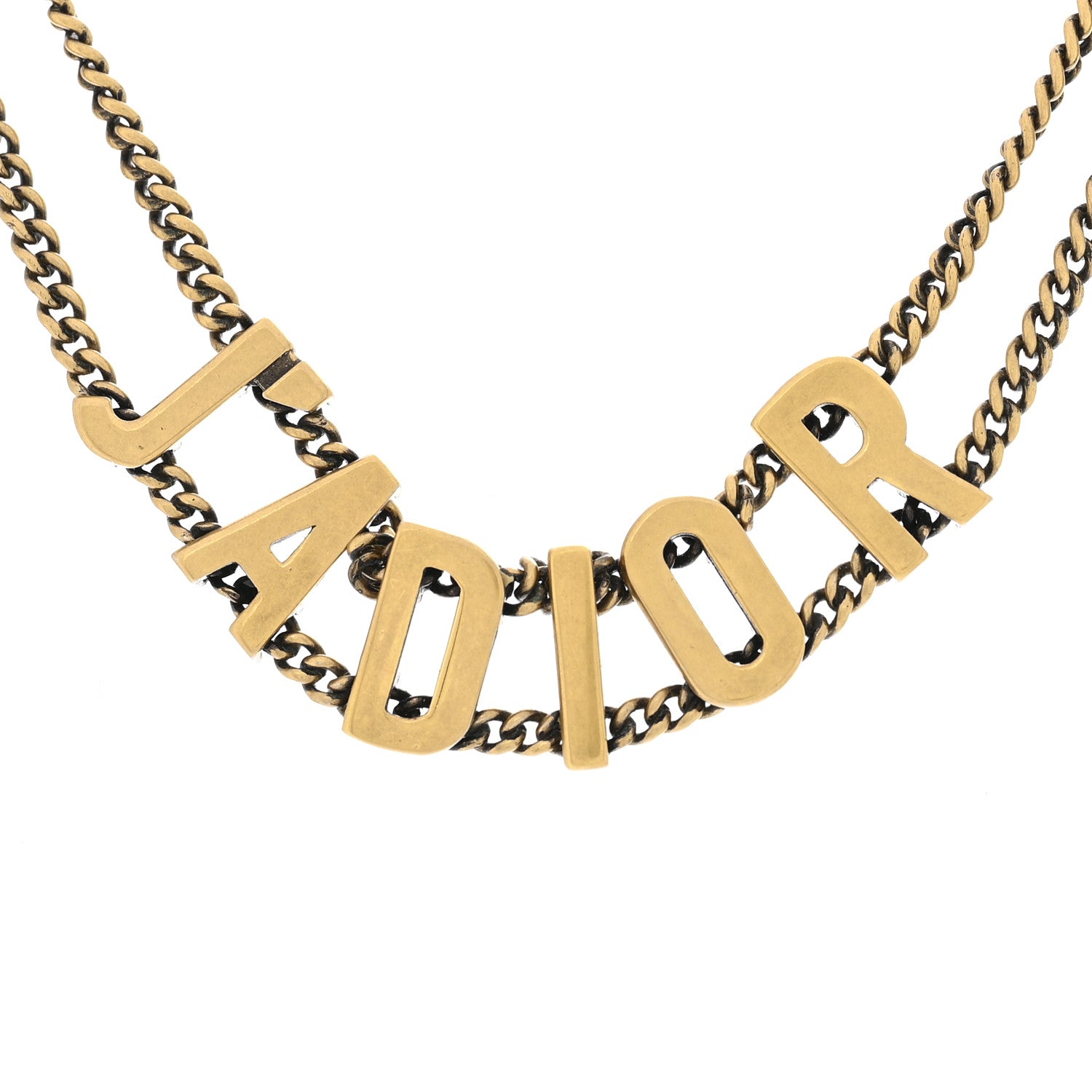 Metal J'Adior Choker Necklace Aged Gold