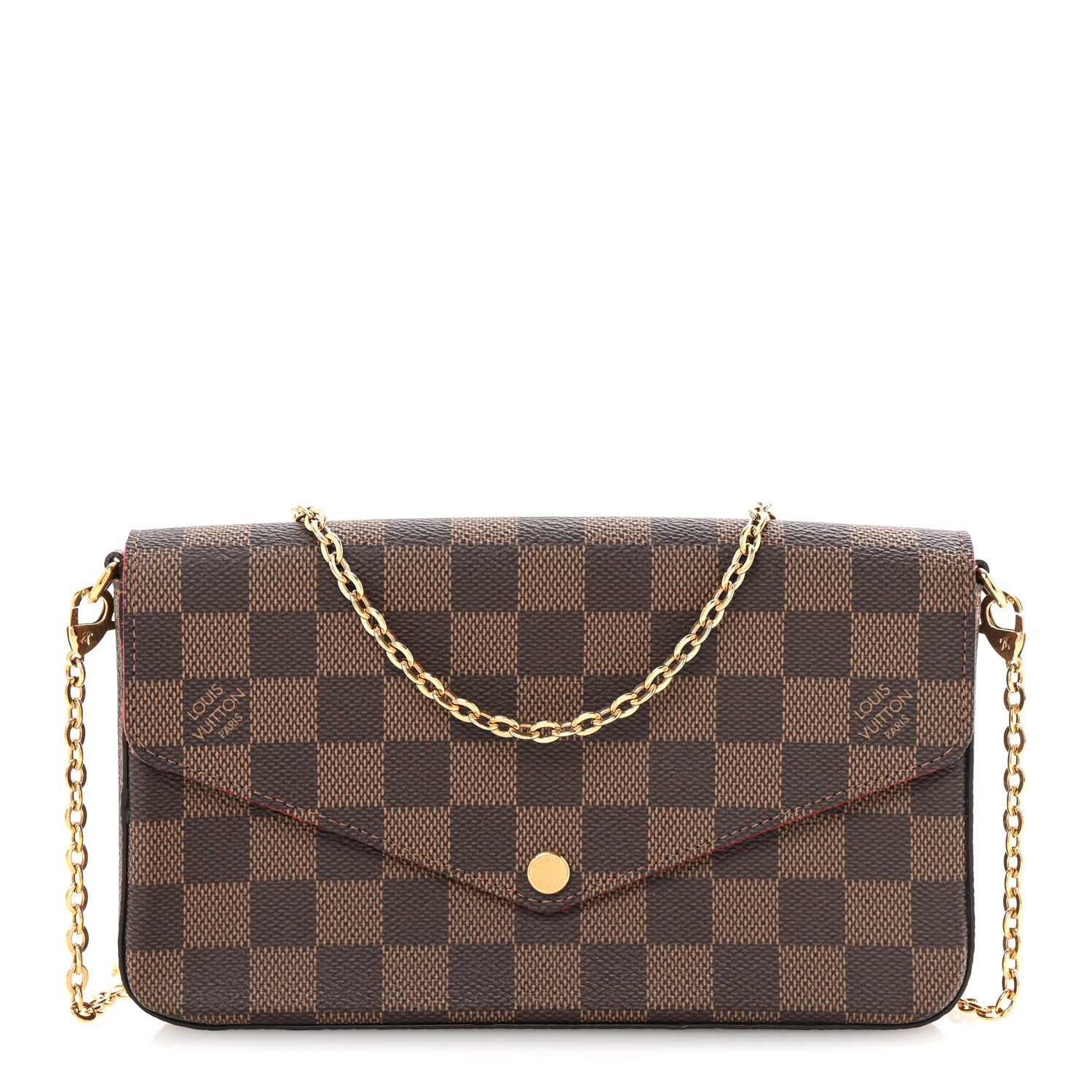 Damier Ebene Pochette Felicie Chain Wallet