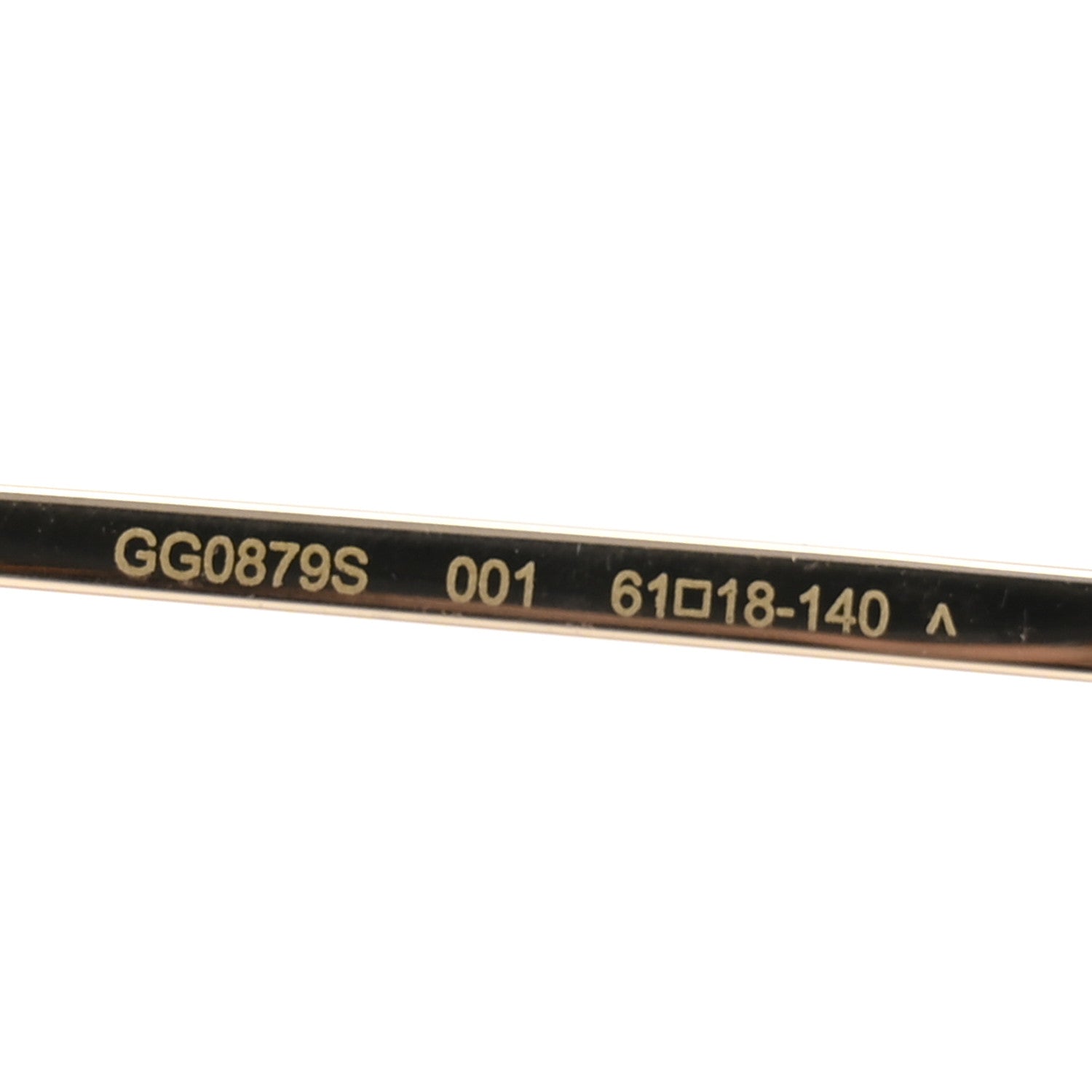 Metal Horsebit Square Frame Sunglasses GG0879S Gold