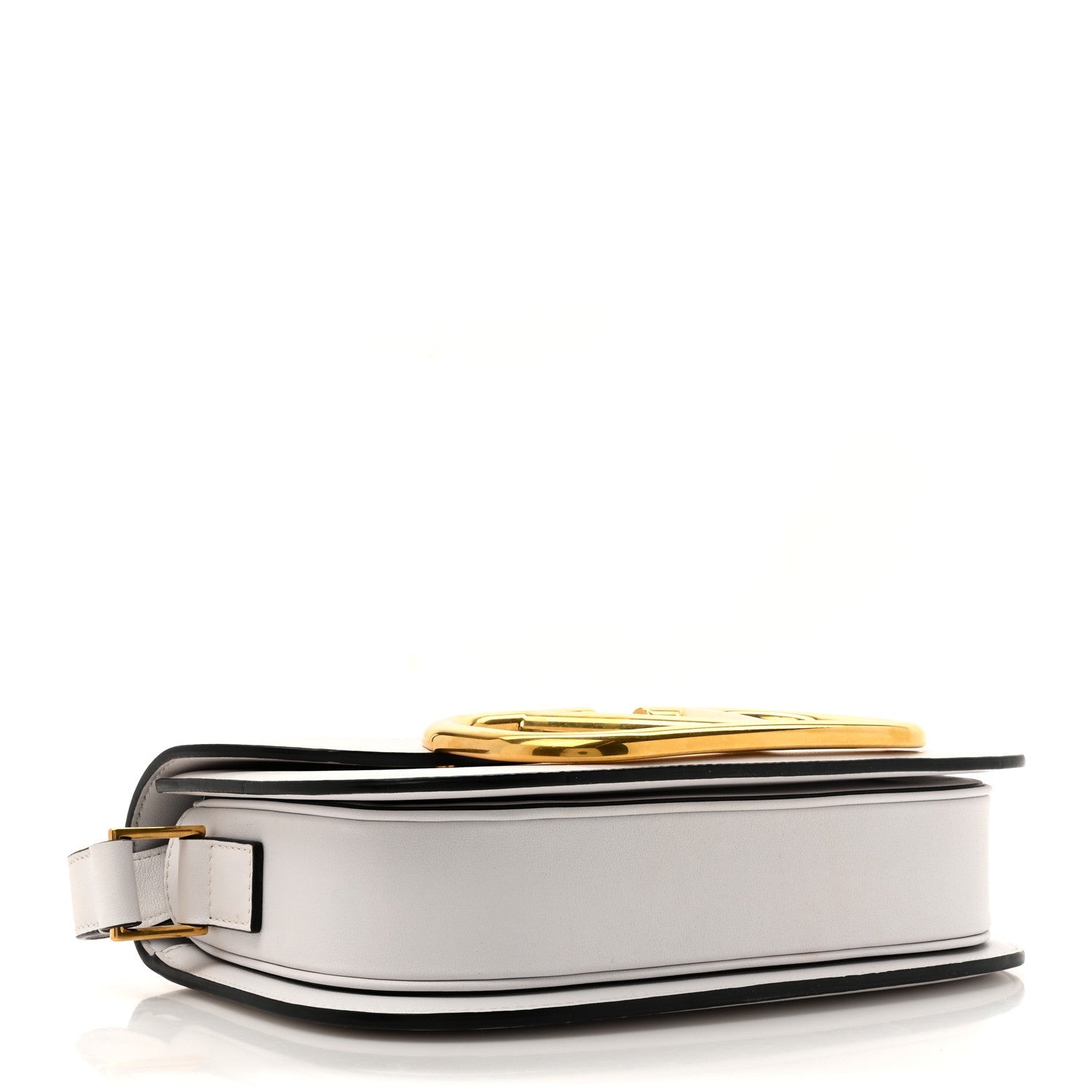 Smooth Calfskin Supervee Shoulder Bag Optic White