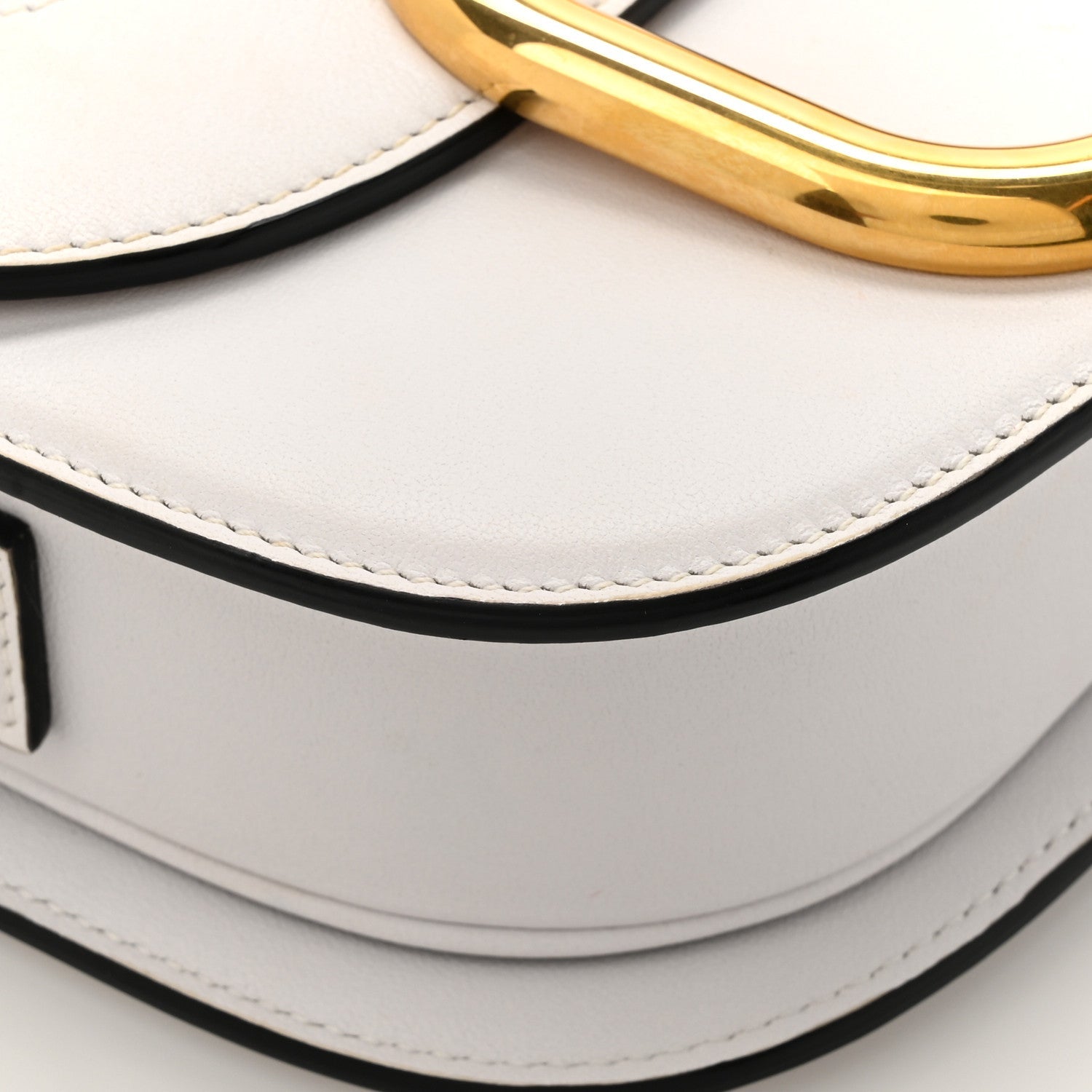 Smooth Calfskin Supervee Shoulder Bag Optic White