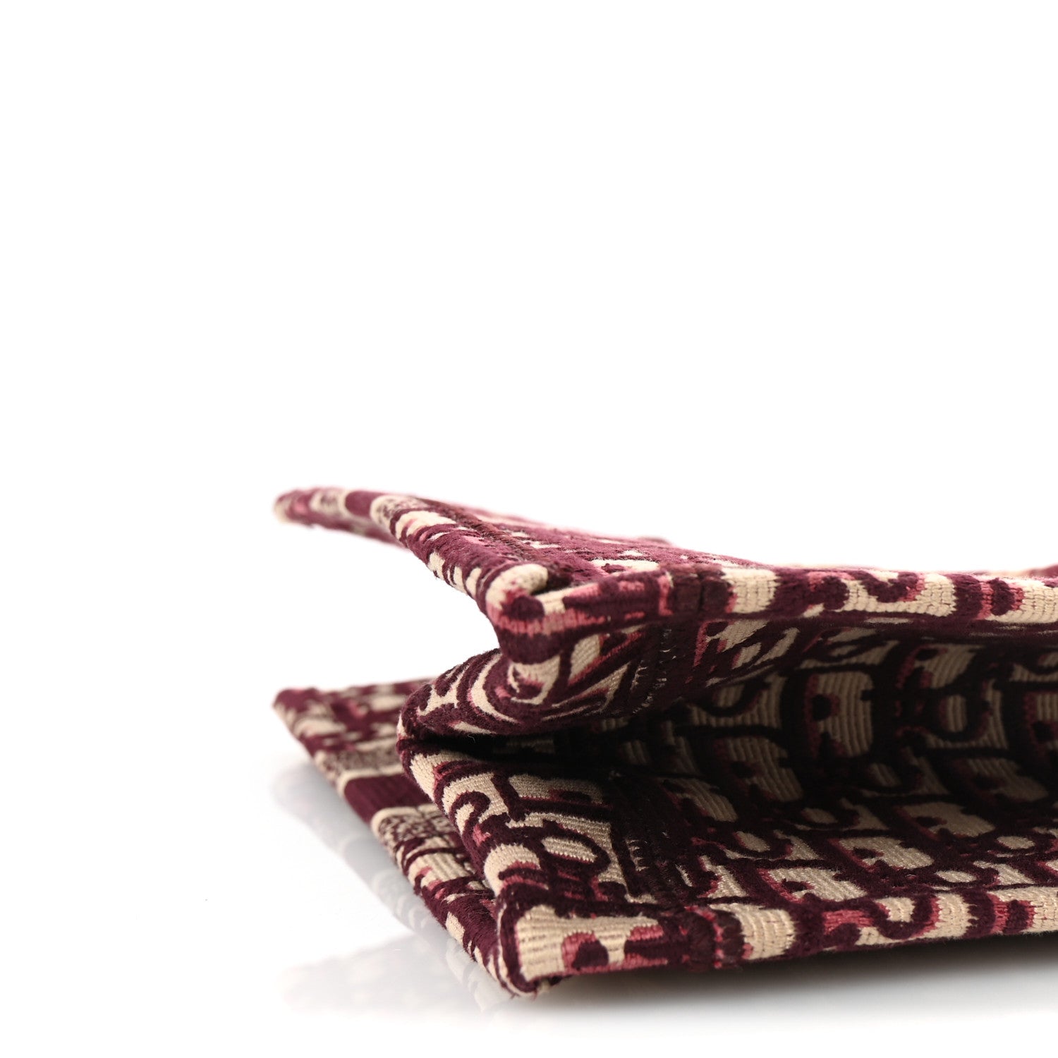 Oblique Medium Book Tote Burgundy Multicolor