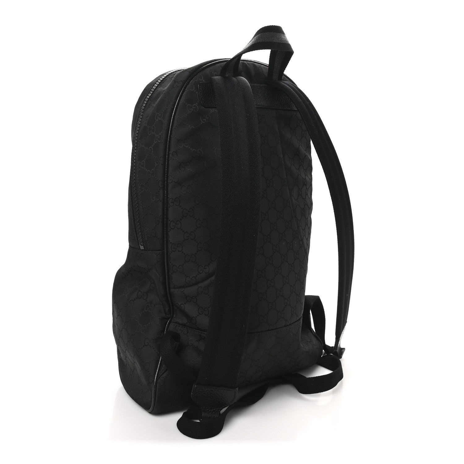 Nylon Monogram Slim Backpack Black