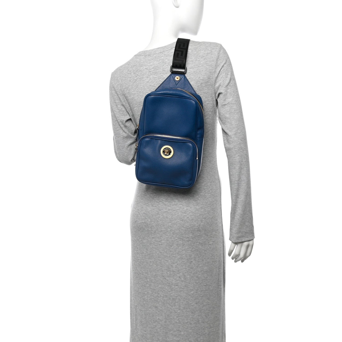 Calfskin Sling Backpack Blue