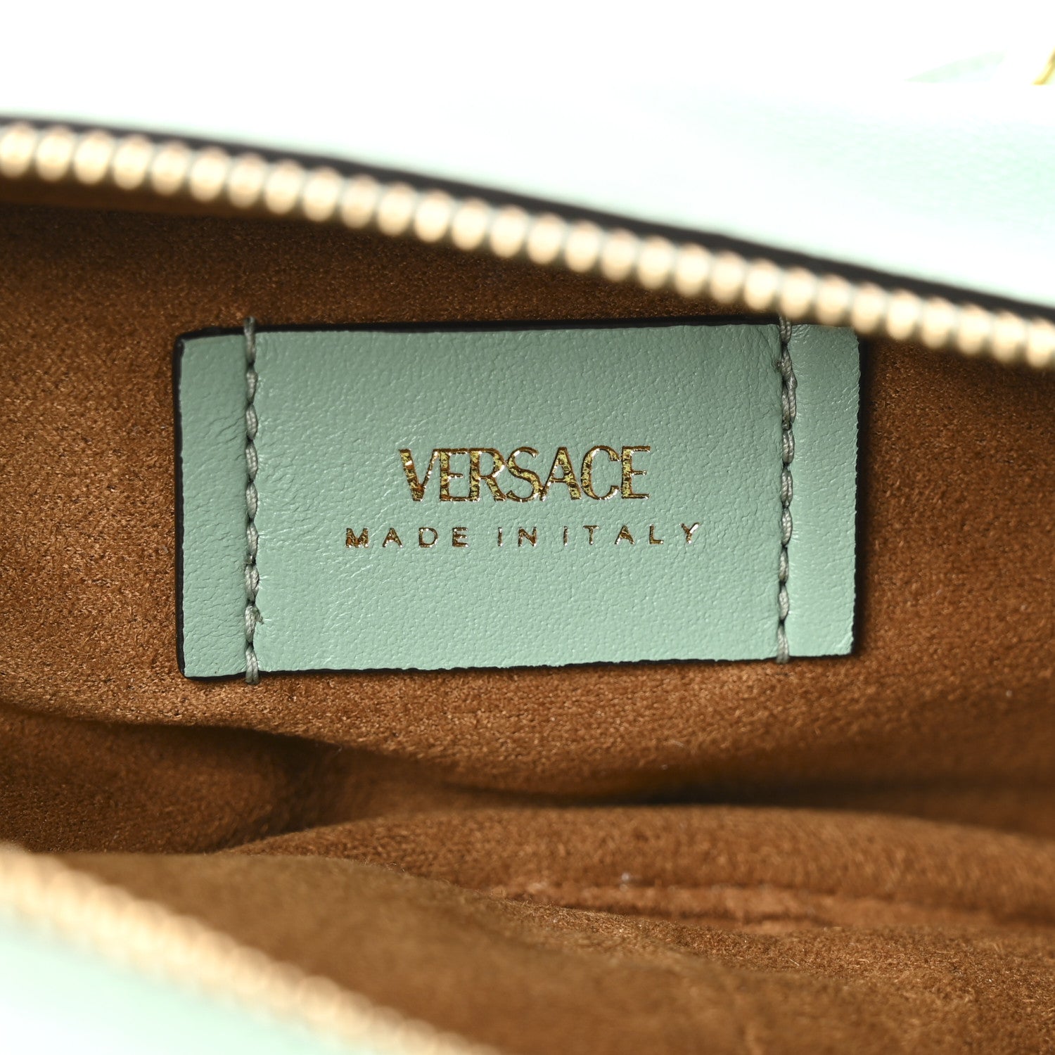 Lambskin Mini Tag Bowling Bag Turquoise