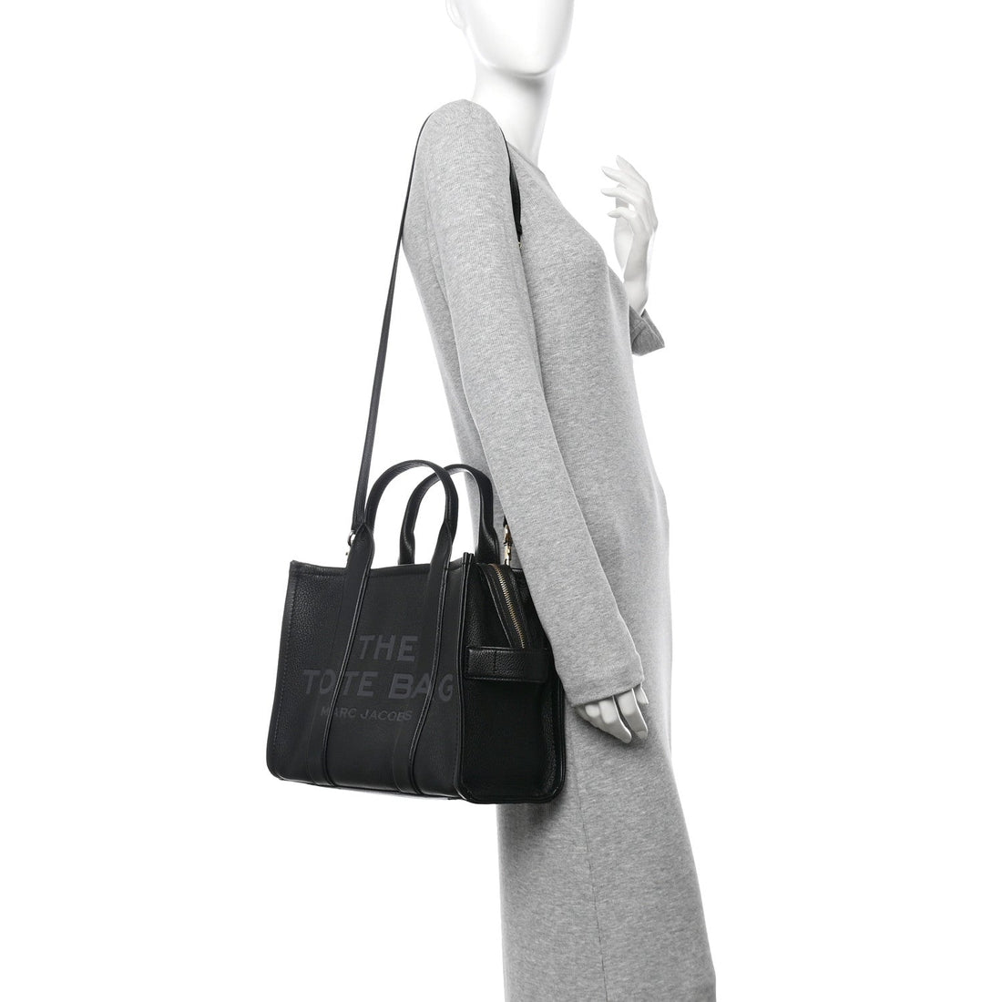 Grained Calfskin Medium The Tote Bag Black