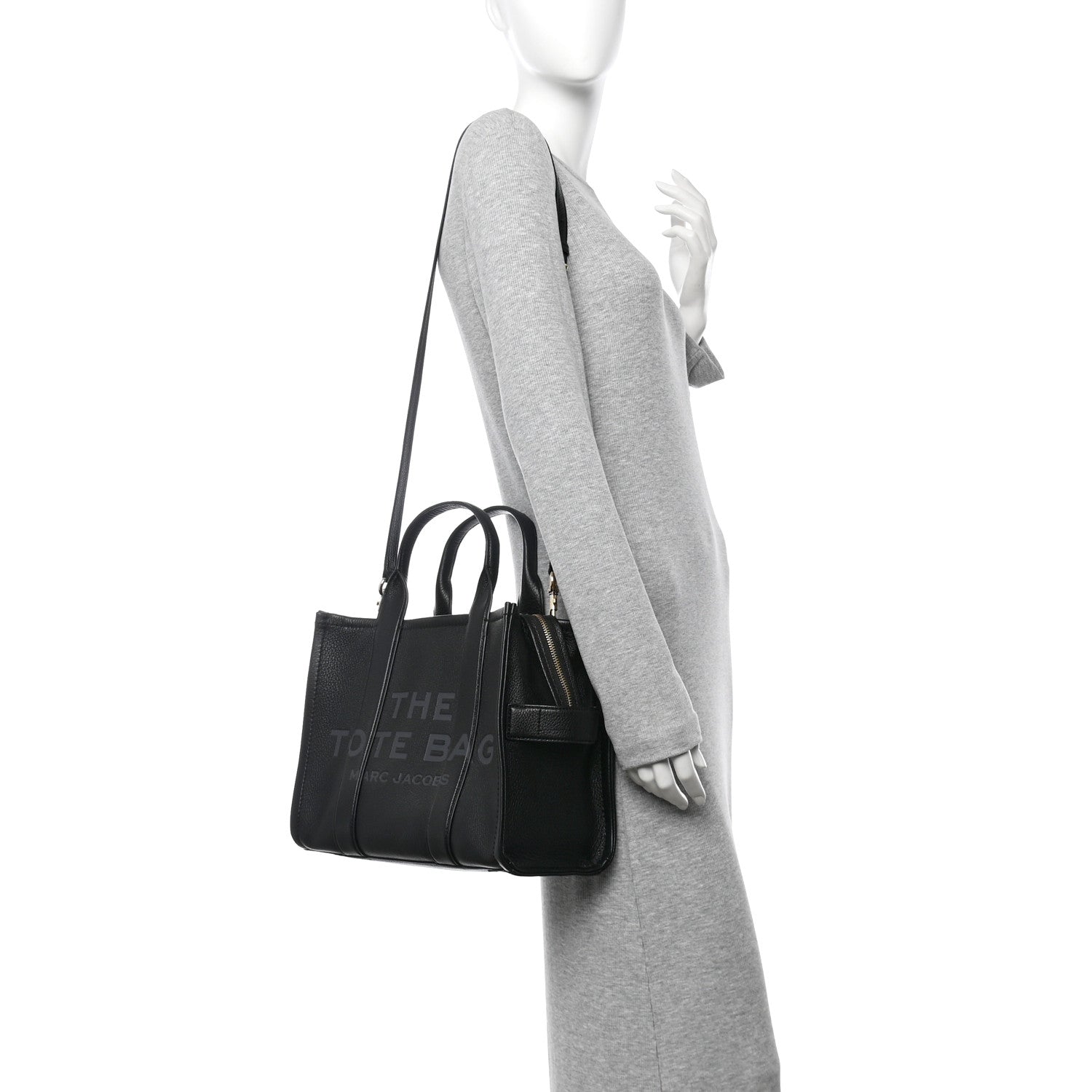 Grained Calfskin Medium The Tote Bag Black