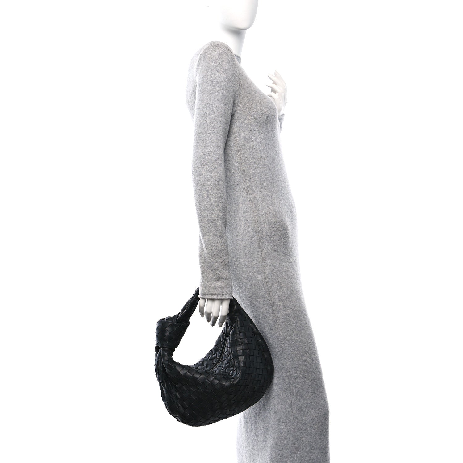 Nappa Intrecciato Teen Jodie Hobo Black