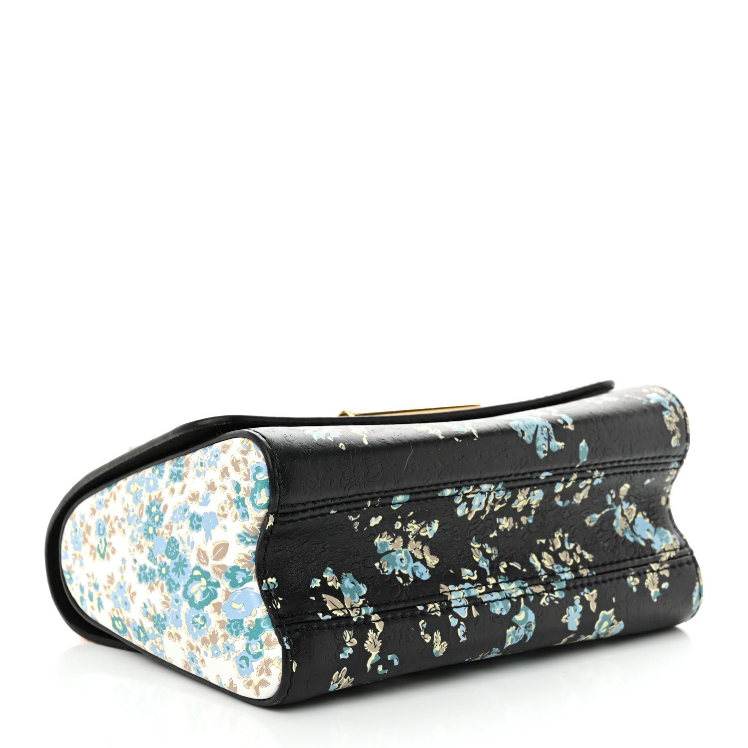 Printed Calfskin Flower Twist Shoulder Bag PM