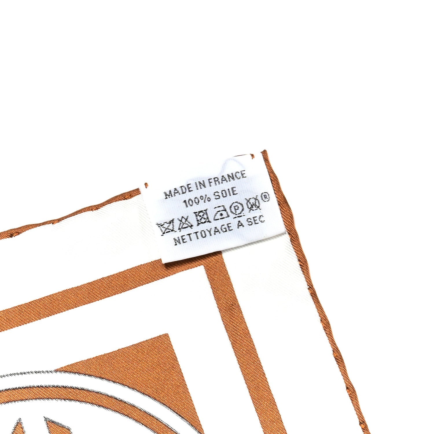 Silk La Promenade du Matin Bandana Double Face Scarf 140 White Black Cuir