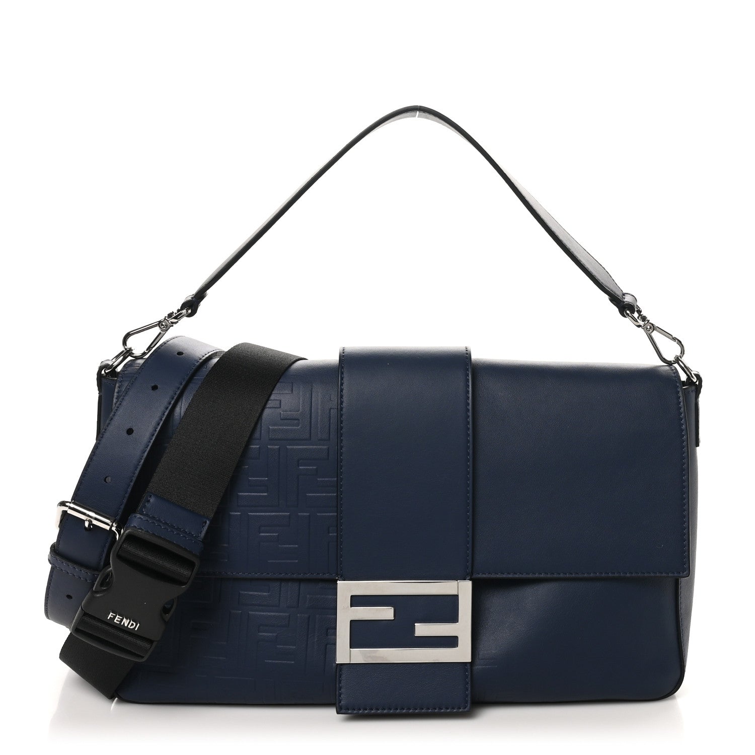 Vitello Grace FF Gradient Embossed Large Baguette Blueberry