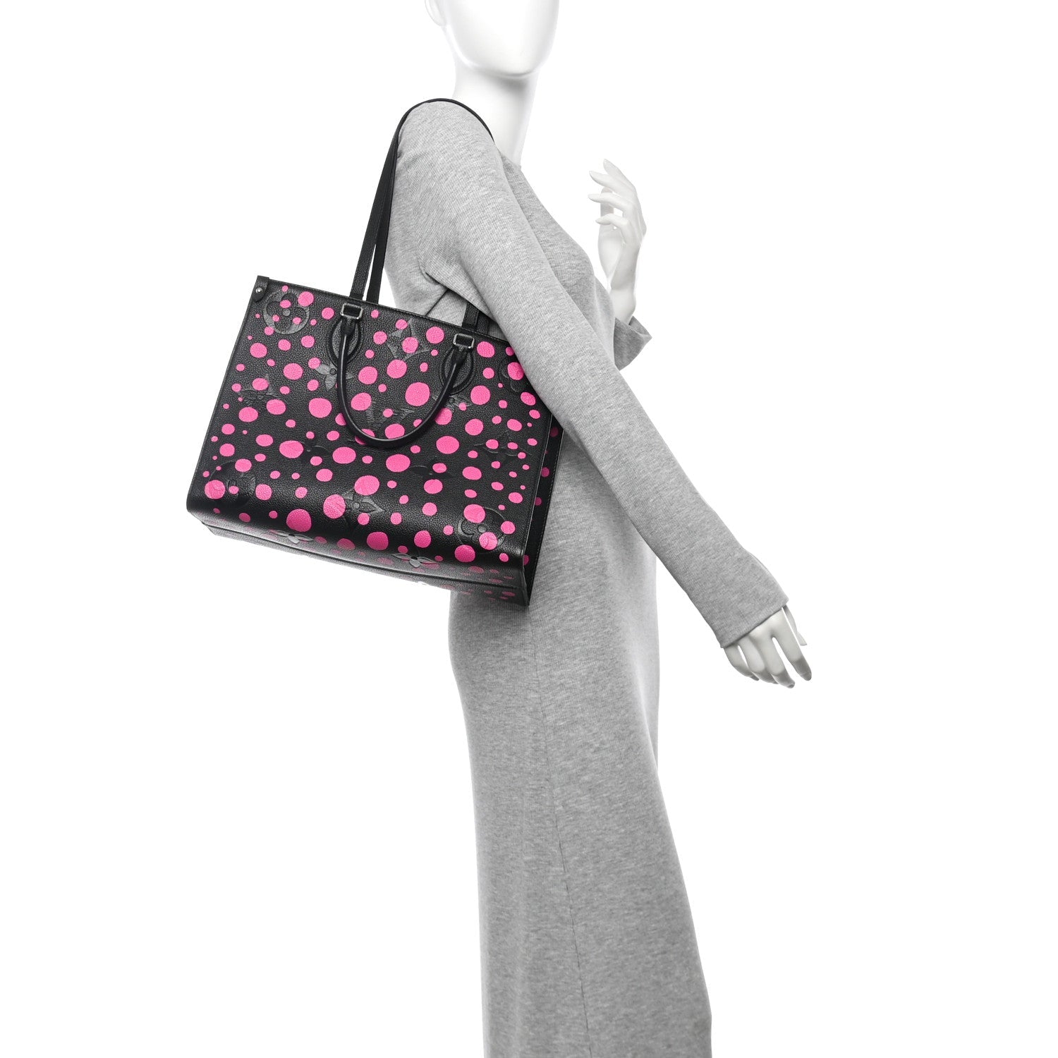 LV X YK Empreinte Monogram Giant Onthego MM Black Fuchsia