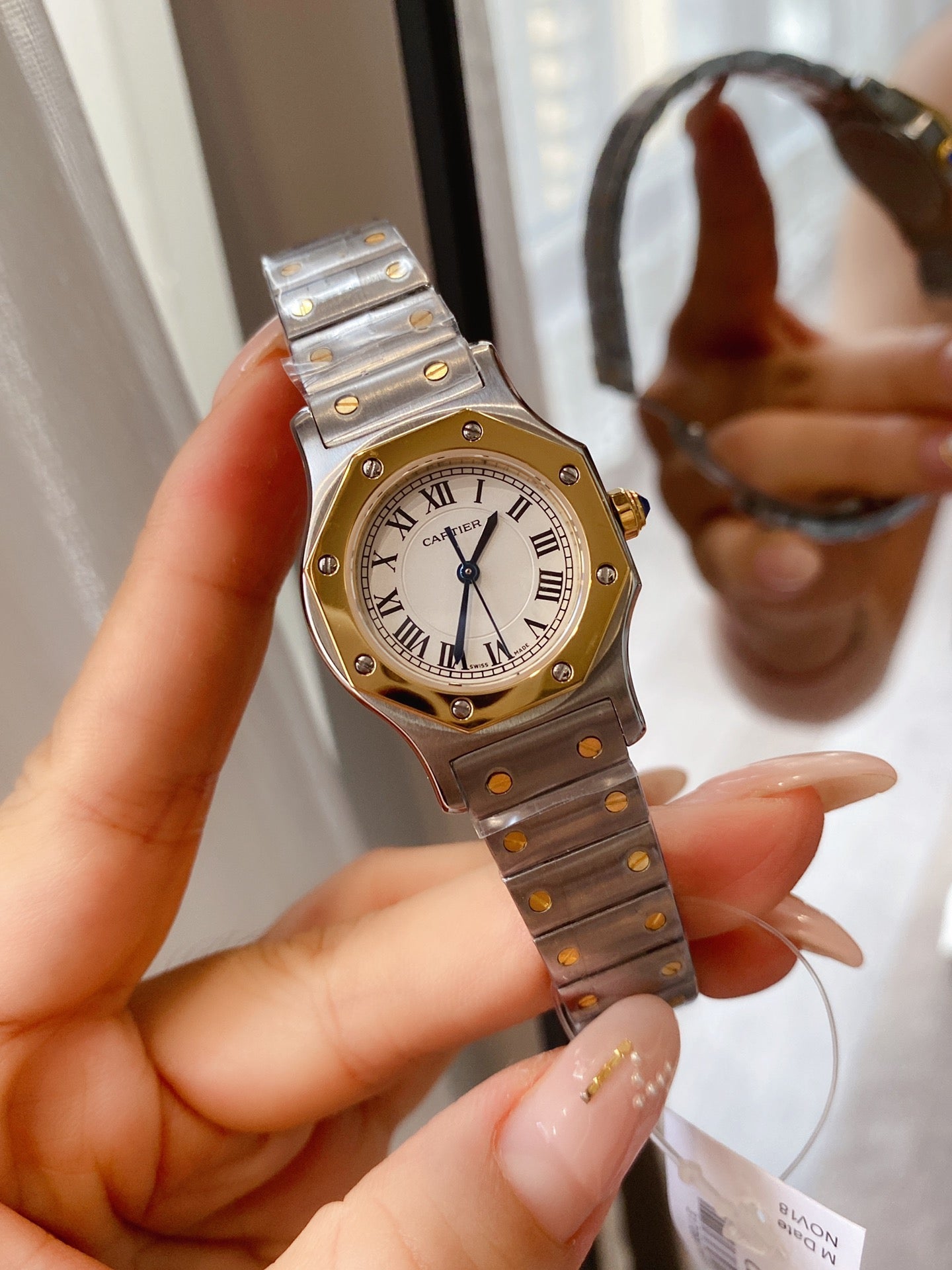 SANTOS RONDE LADY 28MM TWO-TONE QUARTZ