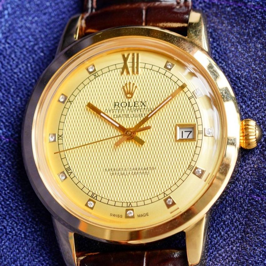 OYSTER PERPETUAL 41MM GOLD CASE DIAMOND NUMERALS