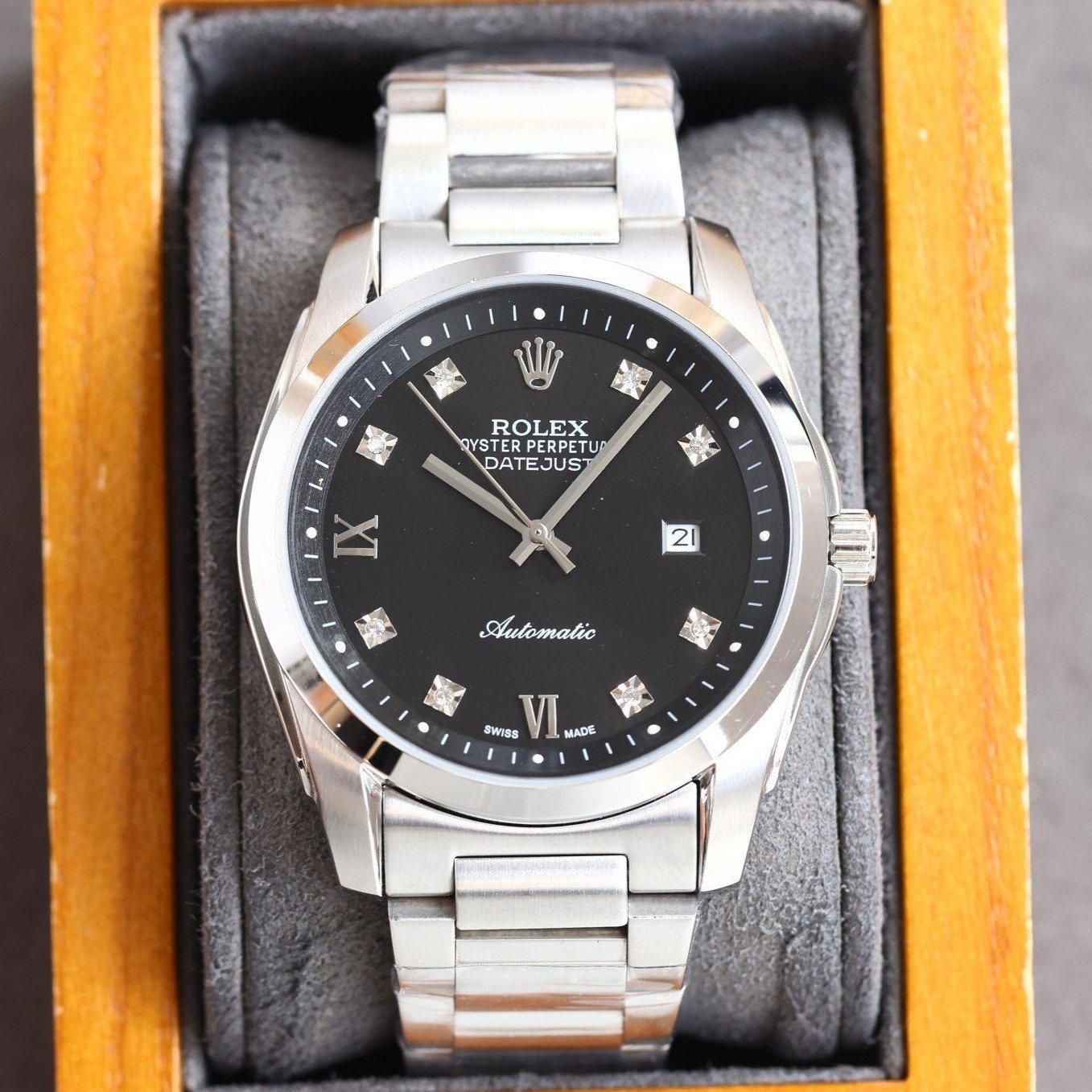 DATEJUST 41MM SMOOTH BEZEL DIAMOND NUMERALS
