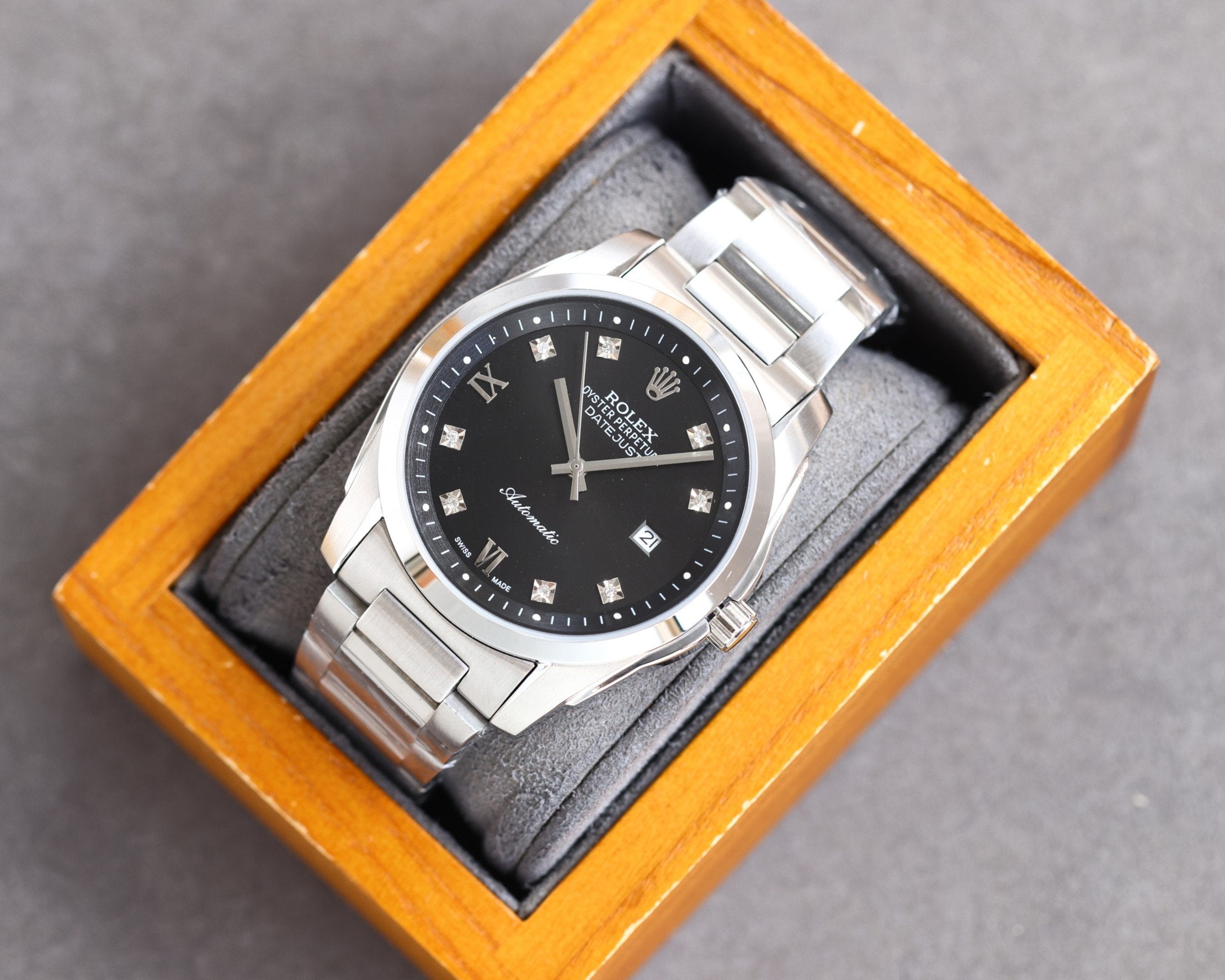 DATEJUST 41MM SMOOTH BEZEL DIAMOND NUMERALS