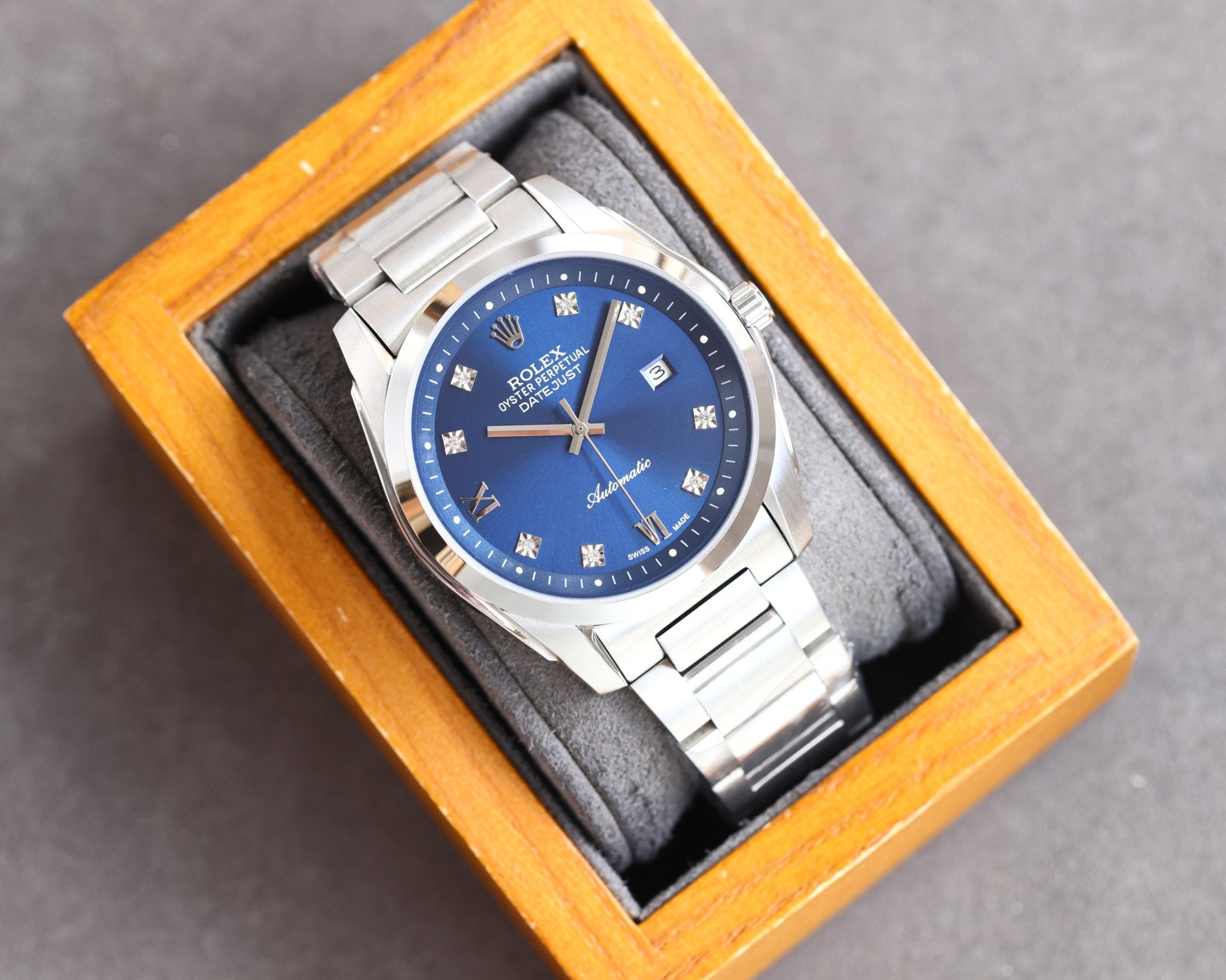 DATEJUST 41MM SMOOTH BEZEL DIAMOND NUMERALS