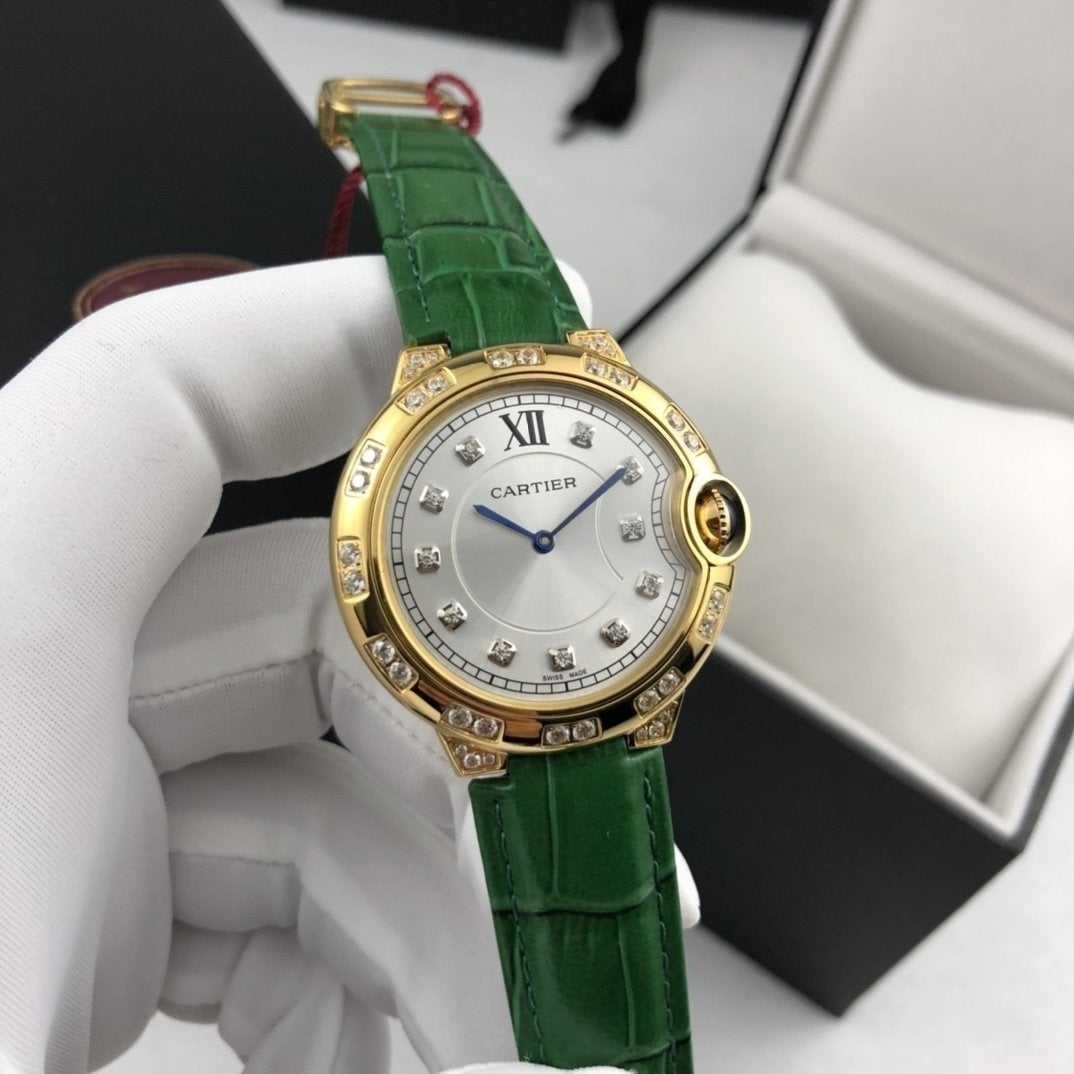 BALLON BLEU 36MM GOLD CASE DIAMOND NUMERALS