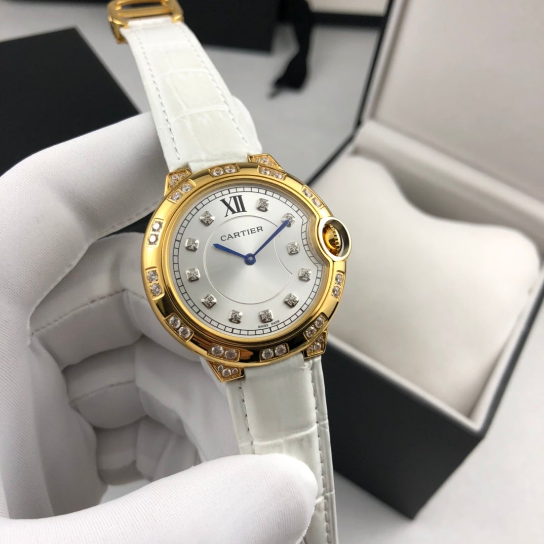 BALLON BLEU 36MM GOLD CASE DIAMOND NUMERALS