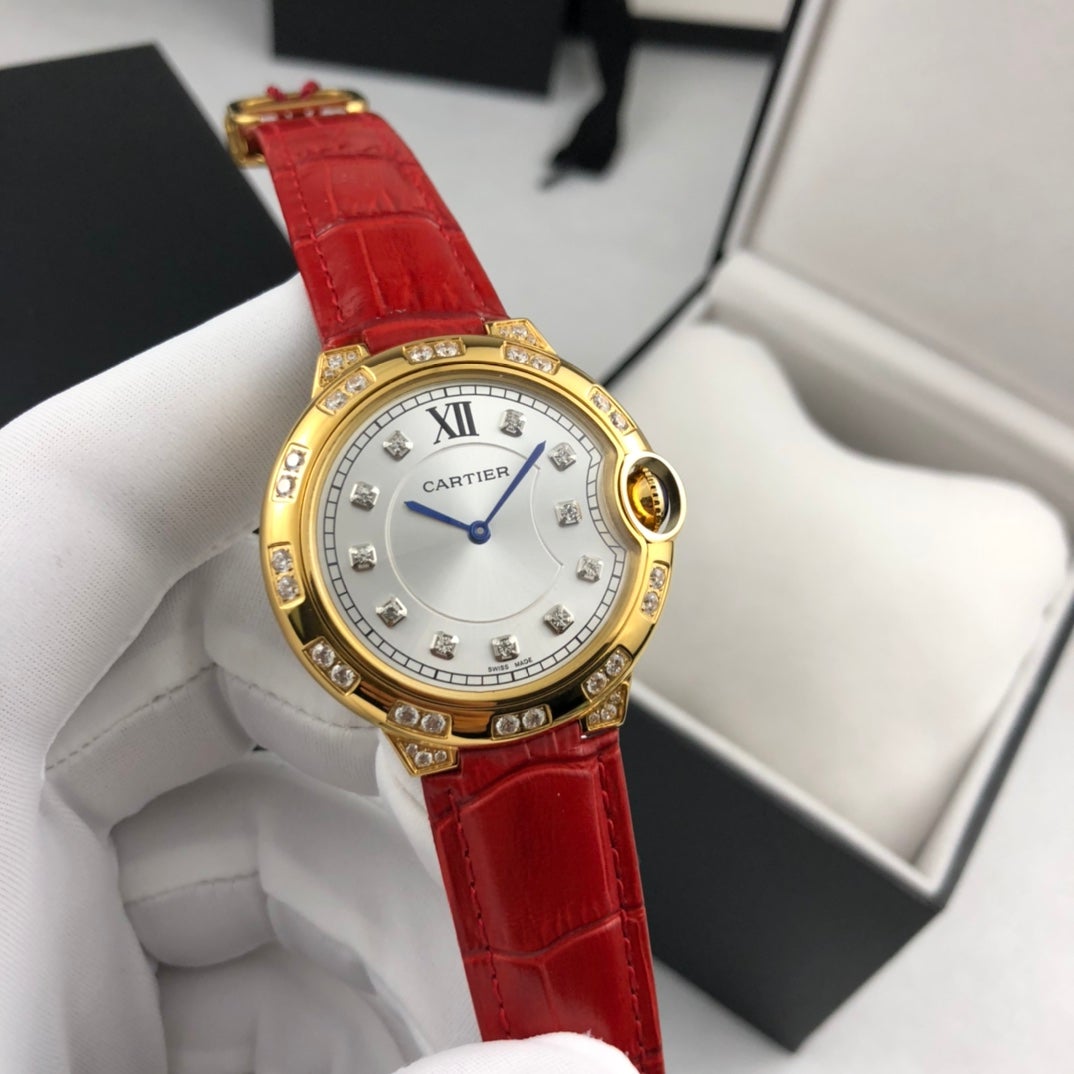BALLON BLEU 36MM GOLD CASE DIAMOND NUMERALS